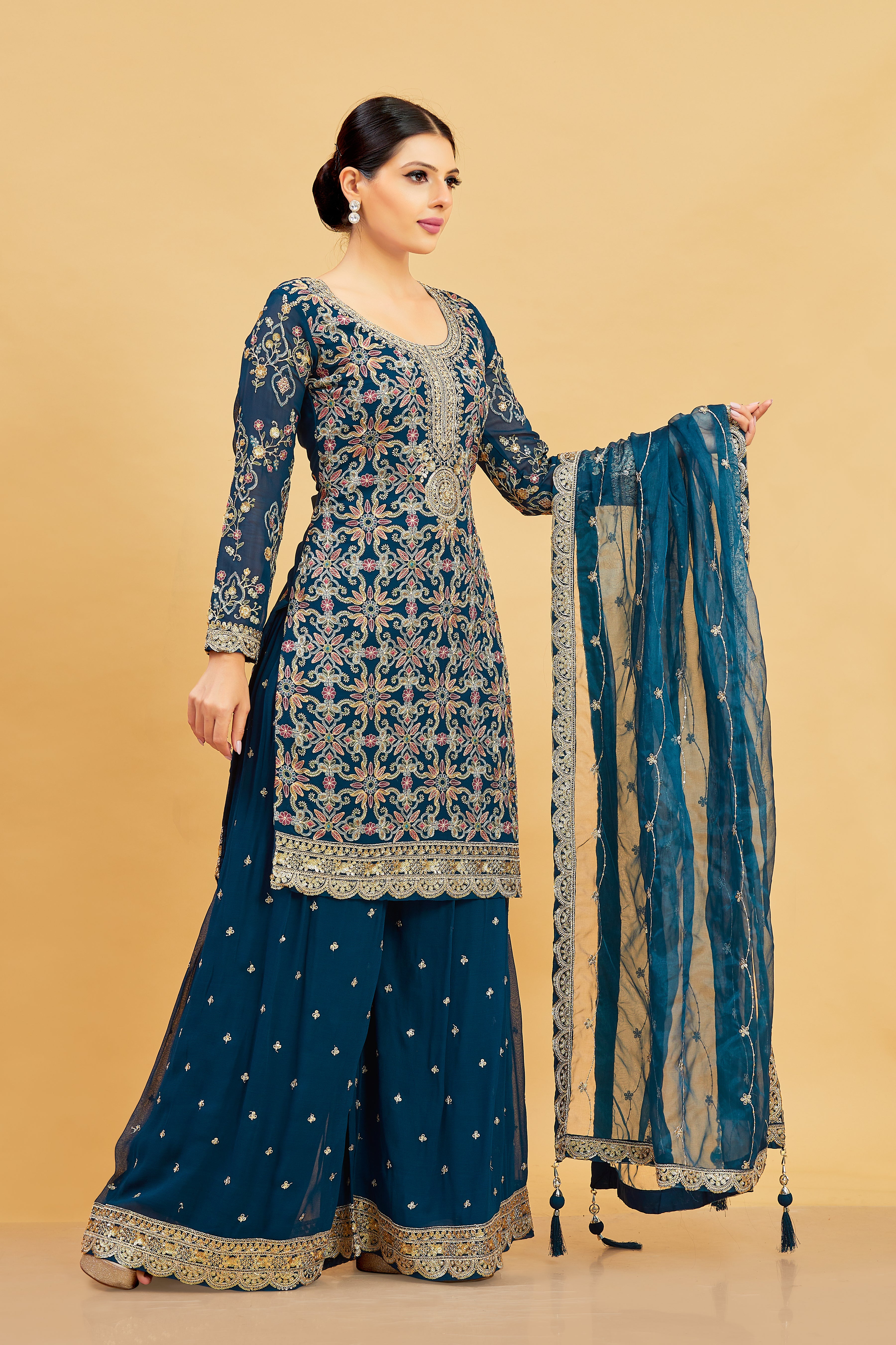 Karishma Palazzo Suit - Roop Darshan