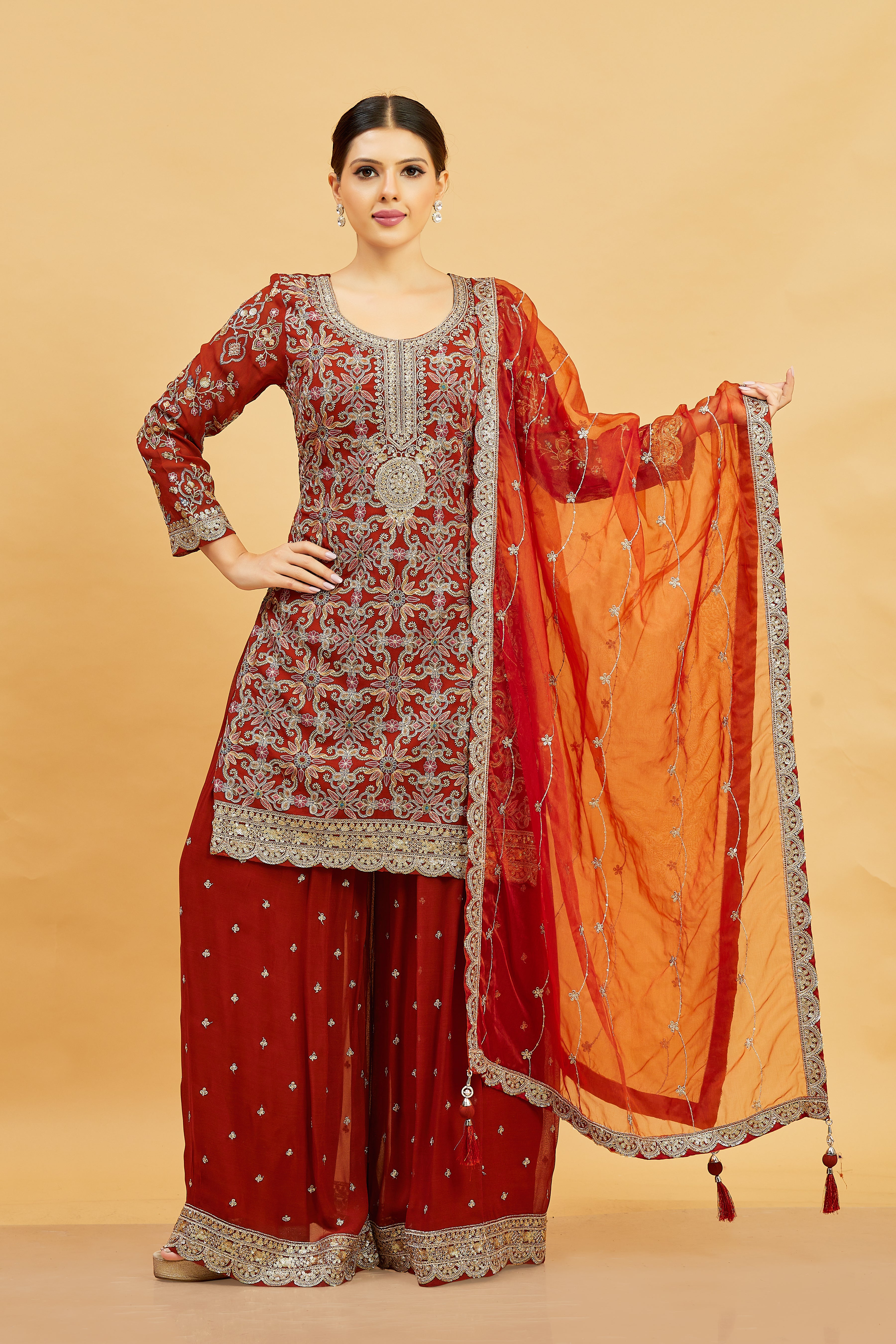 Karishma Palazzo Suit - Roop Darshan