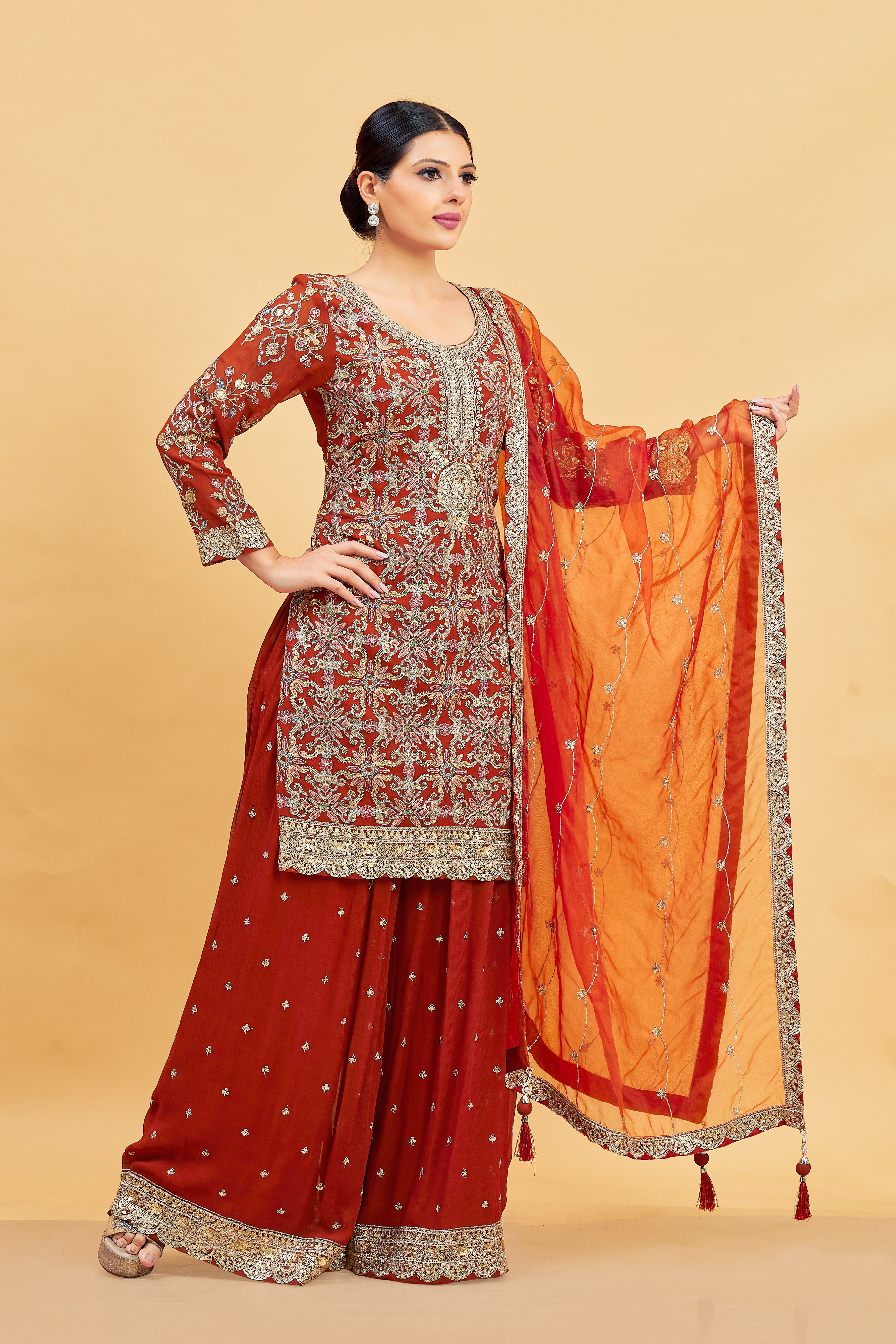Karishma Palazzo Suit - Roop Darshan