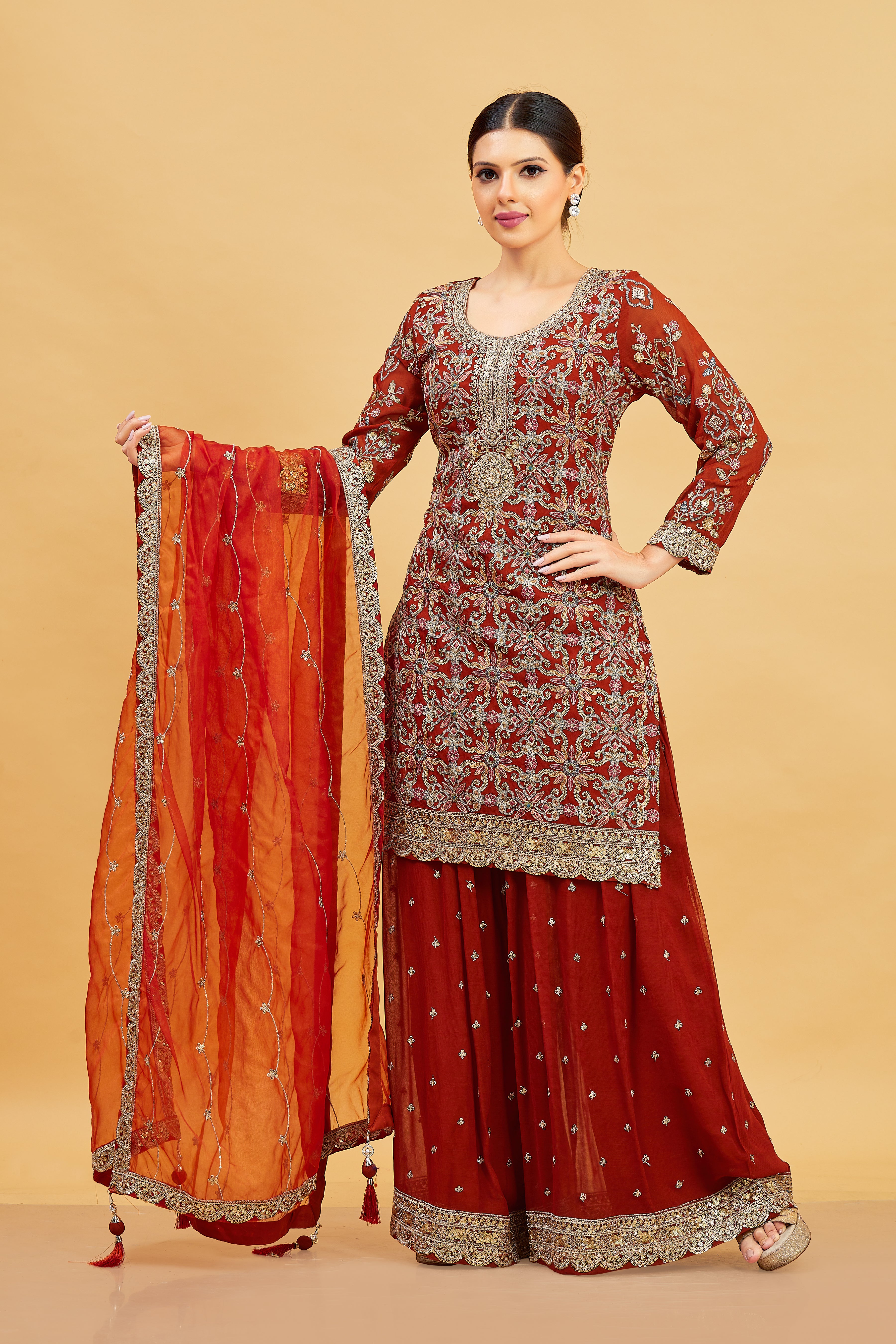 Karishma Palazzo Suit - Roop Darshan