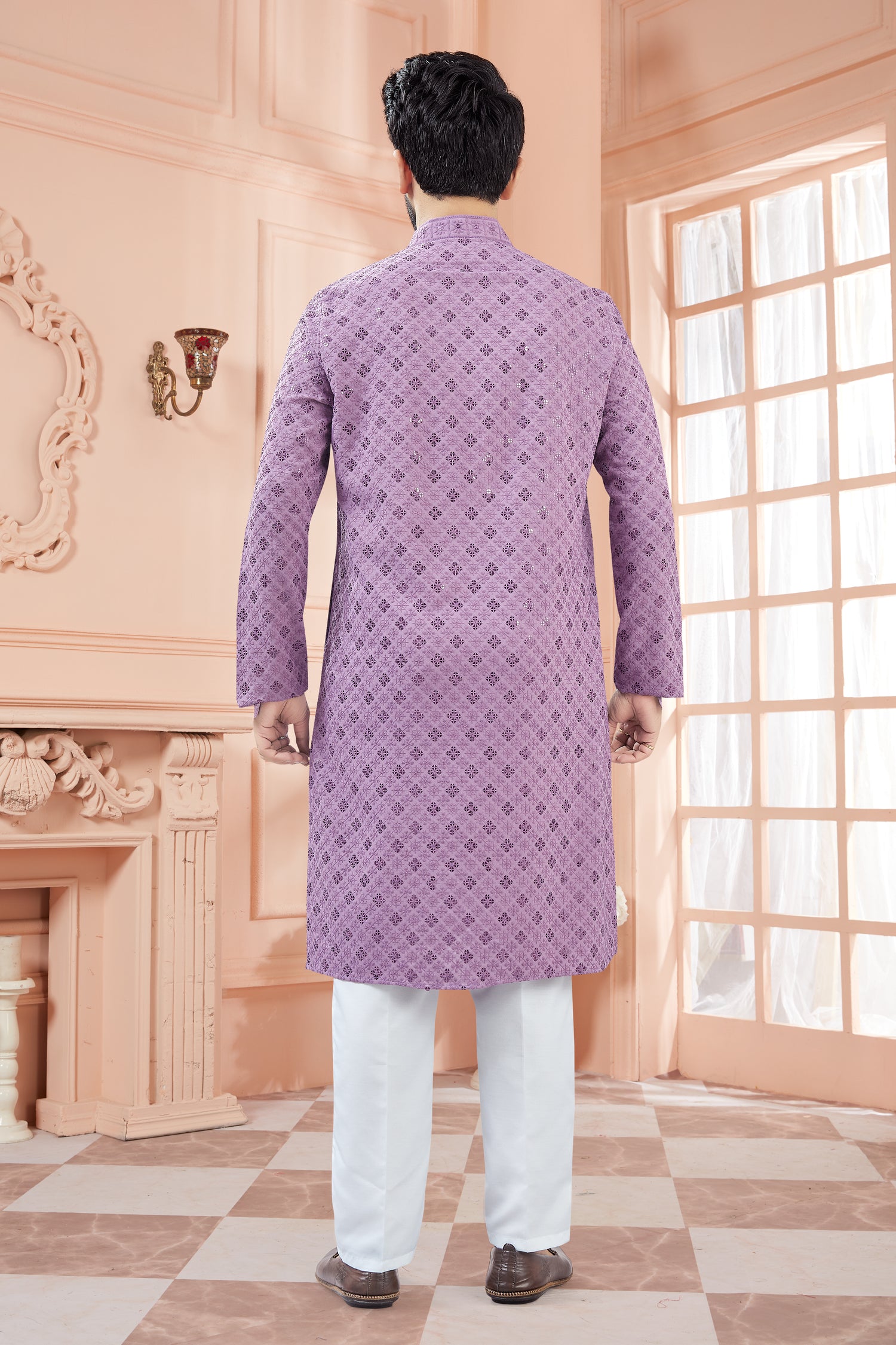 Mens Tiki Resham Kurta Set - Roop Darshan
