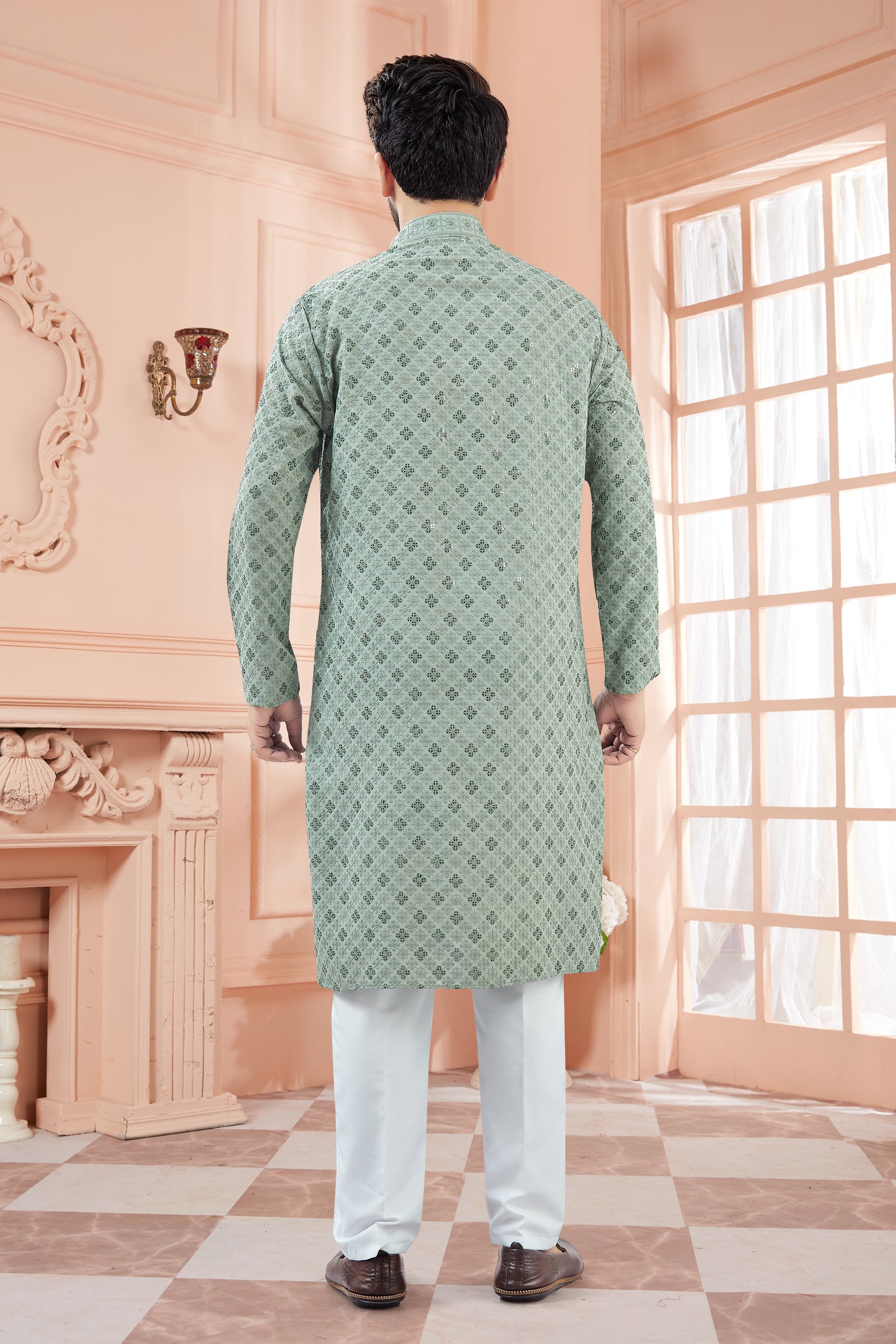 Mens Tiki Resham Kurta Set - Roop Darshan