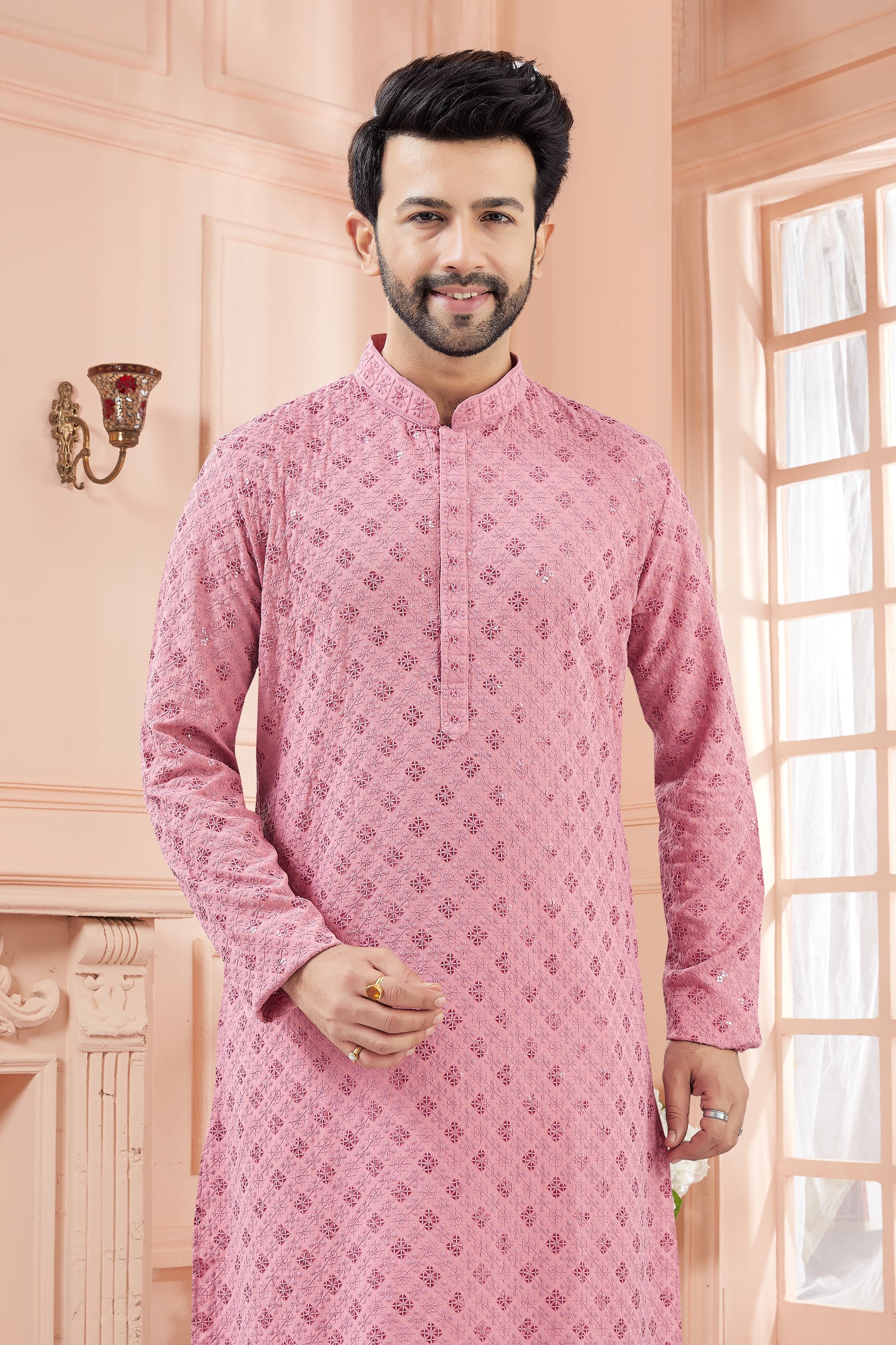 Mens Tiki Resham Kurta Set - Roop Darshan