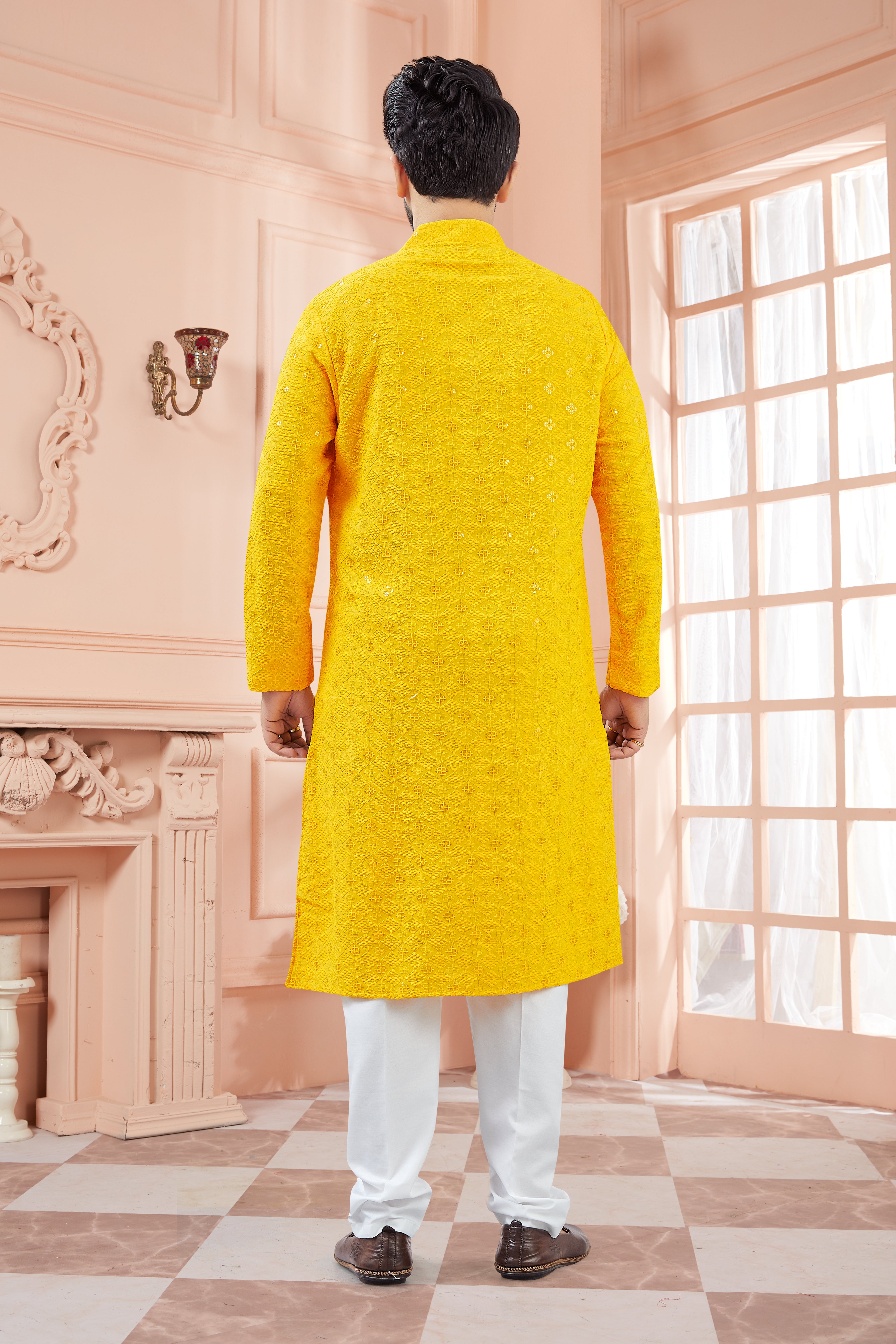 Mens Tiki Resham Kurta Set - Roop Darshan