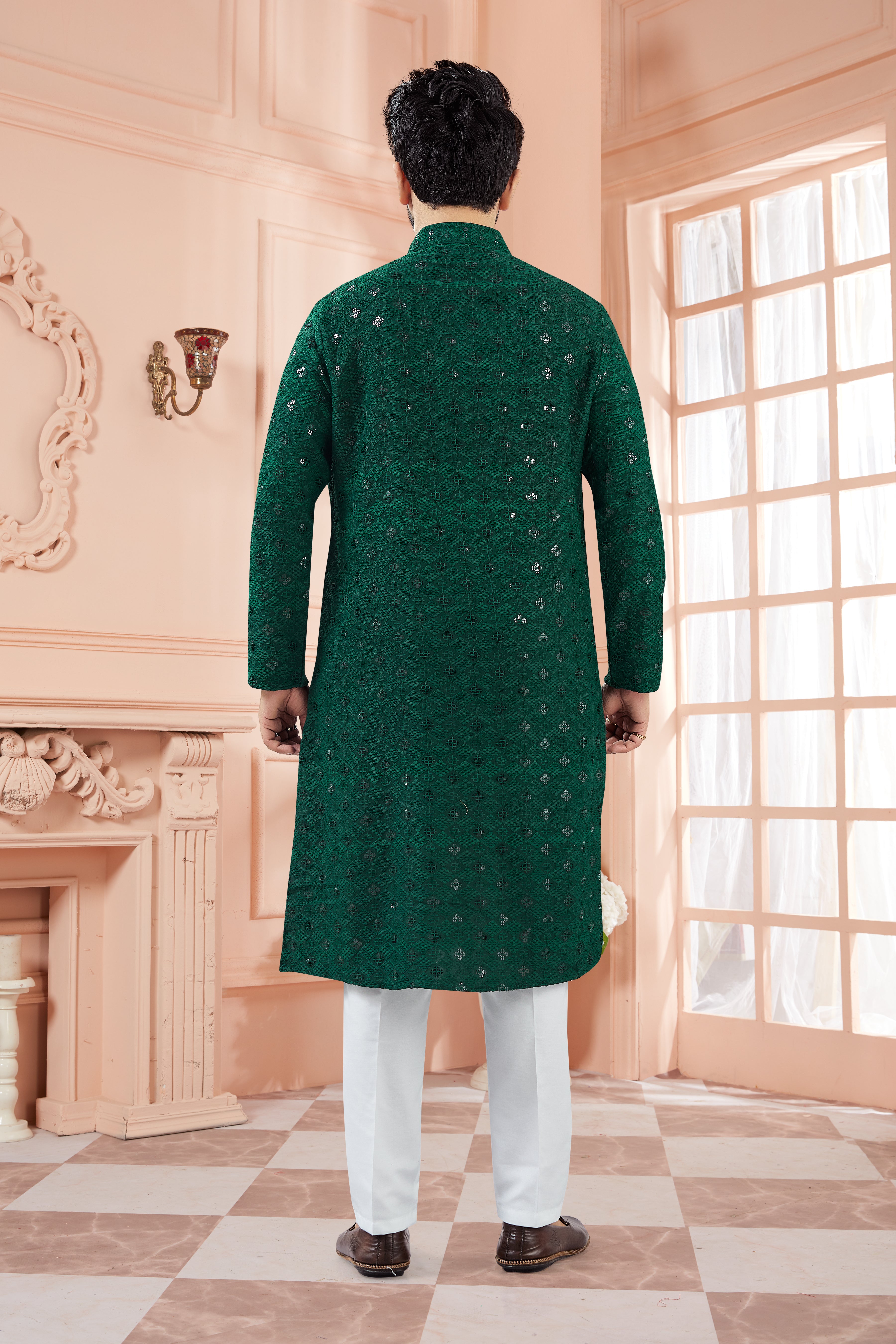 Mens Tiki Resham Kurta Set - Roop Darshan