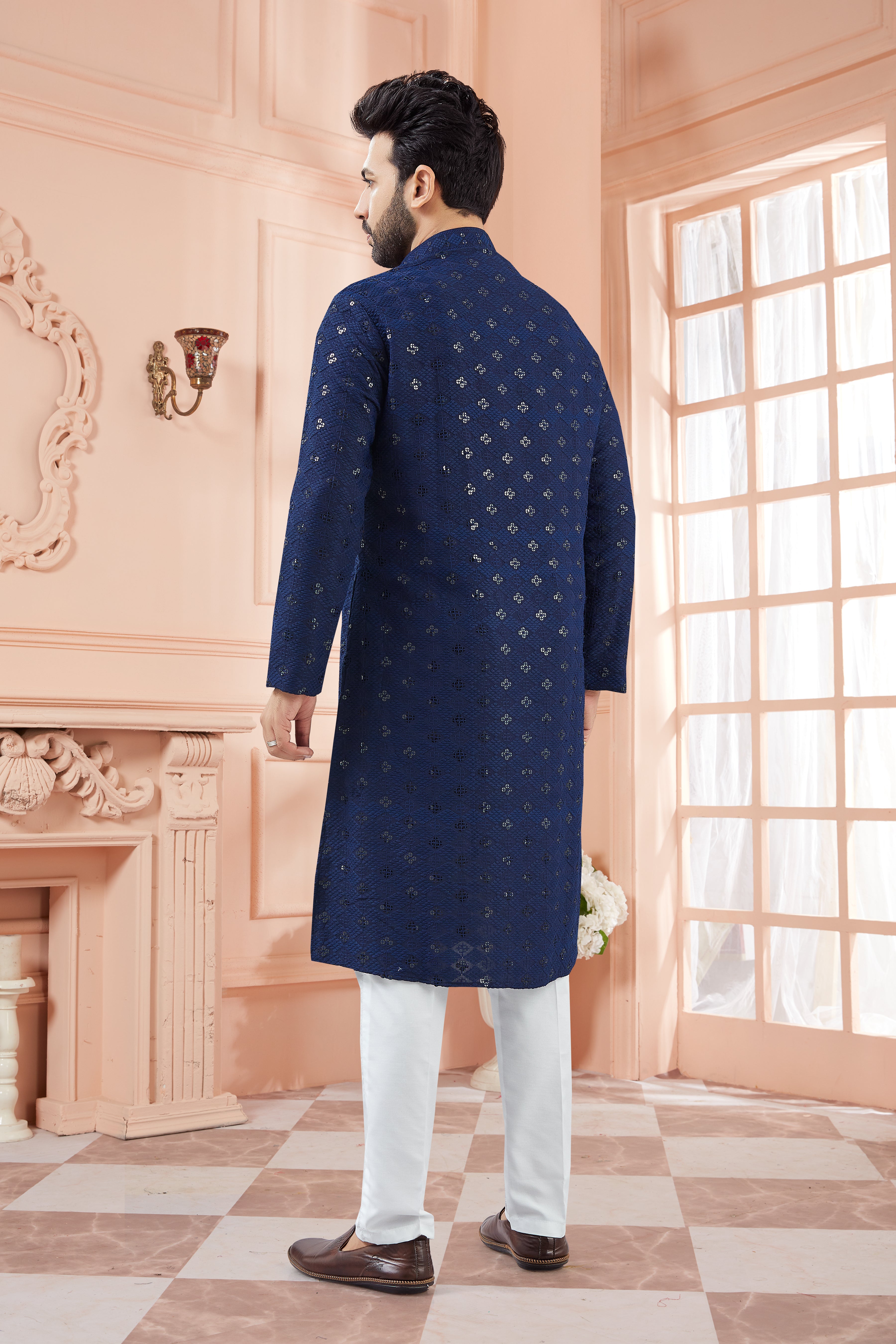Mens Tiki Resham Kurta Set - Roop Darshan
