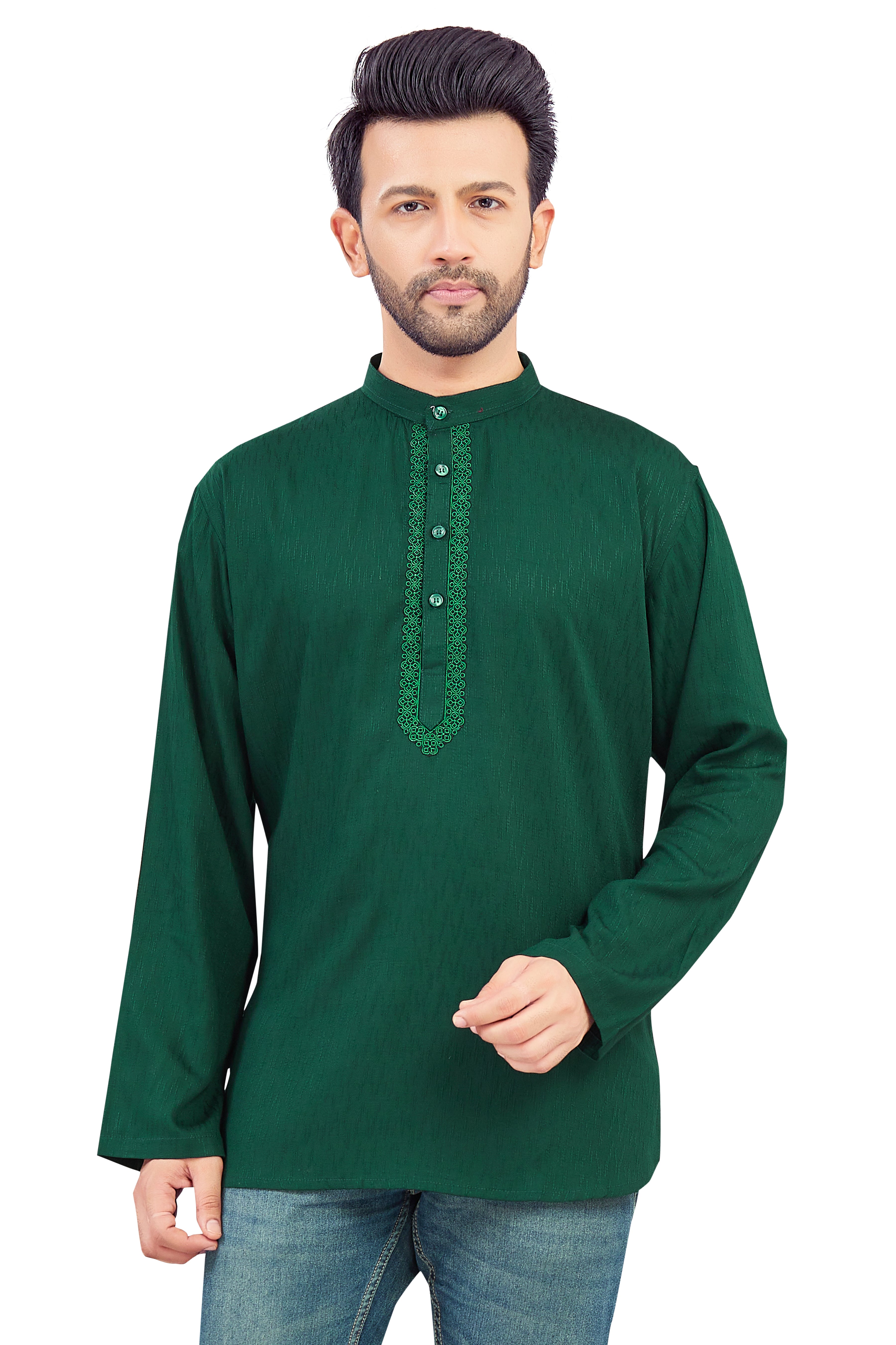 Mens Embroidered Kurta - Roop Darshan