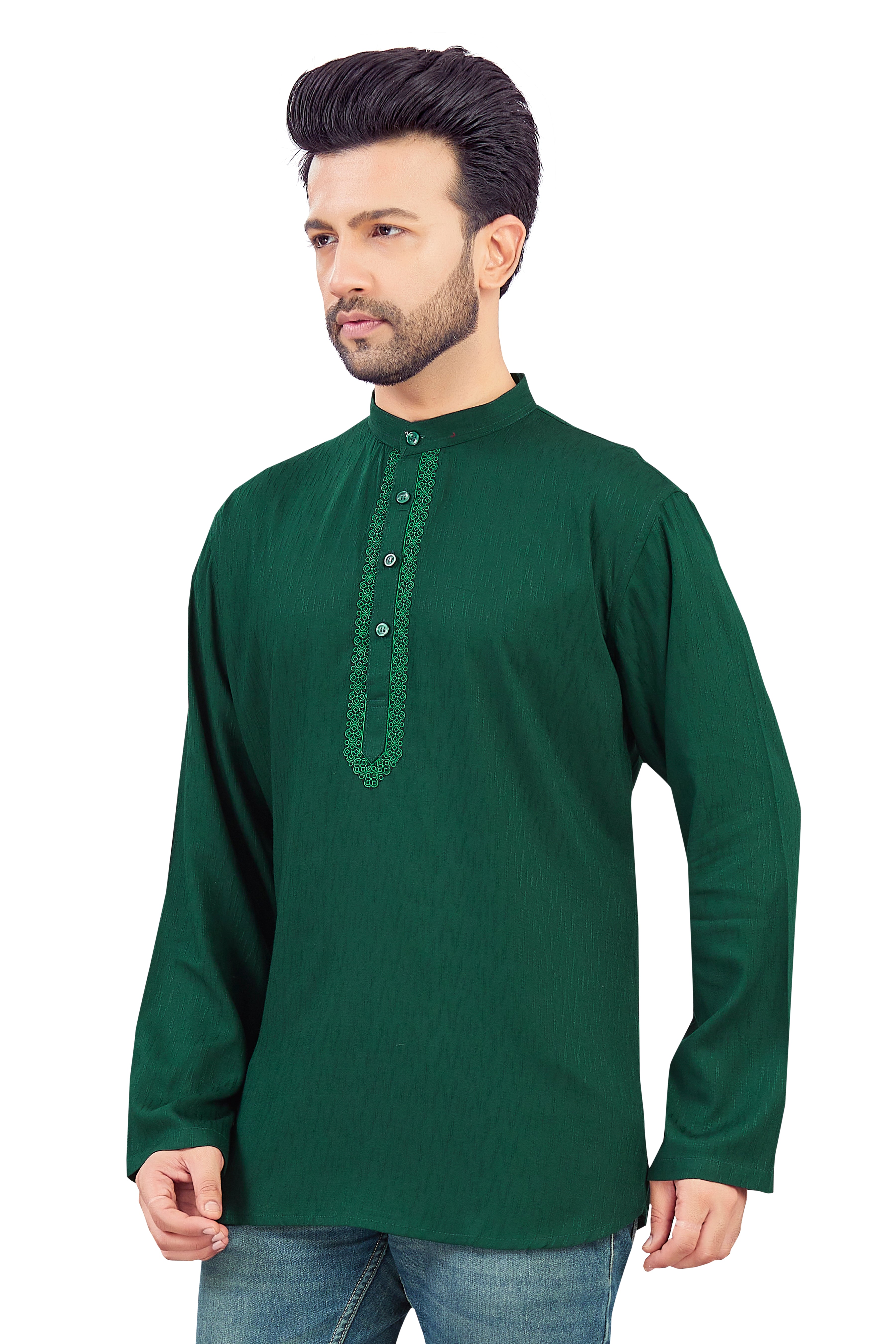 Mens Embroidered Kurta - Roop Darshan