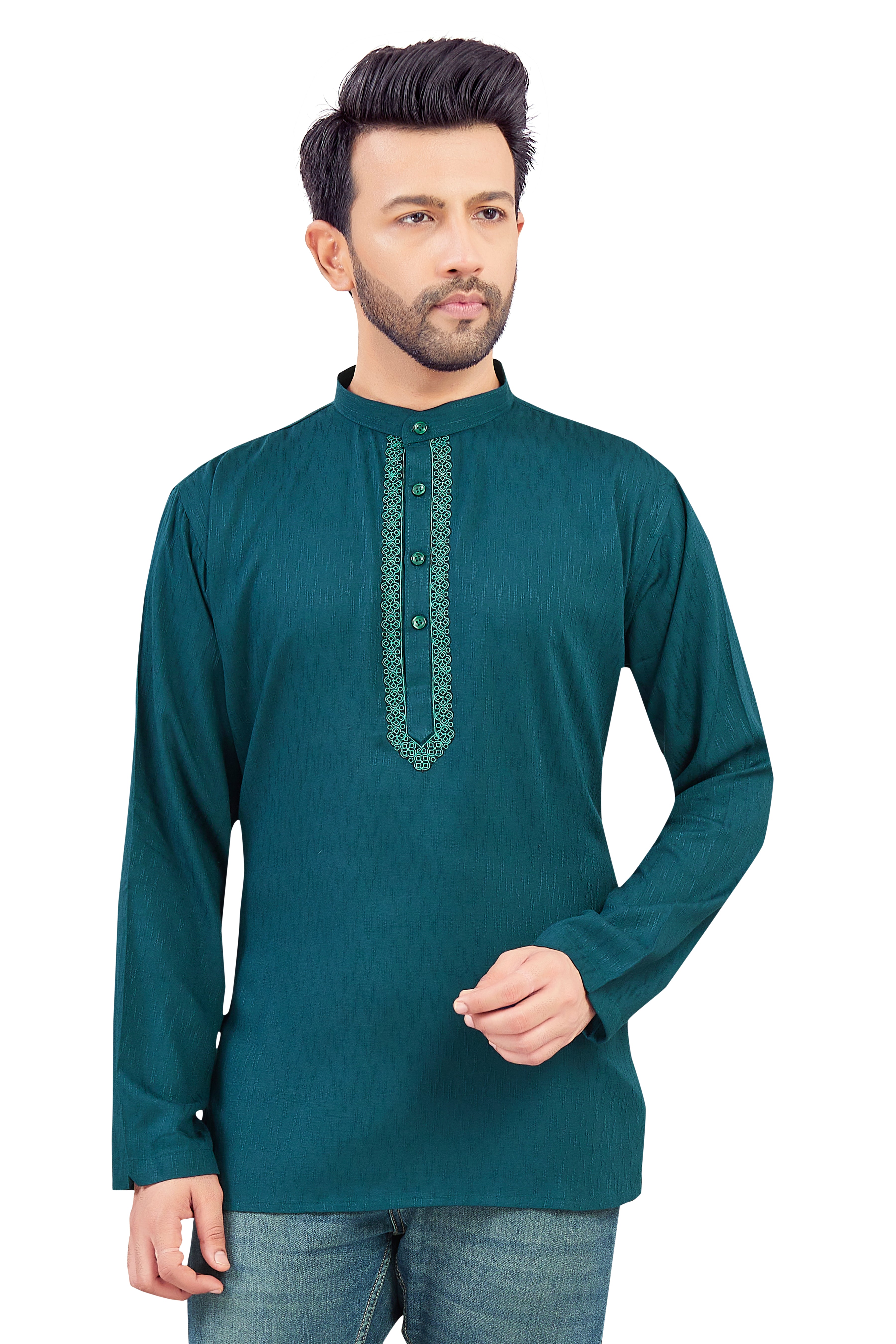 Mens Embroidered Kurta - Roop Darshan