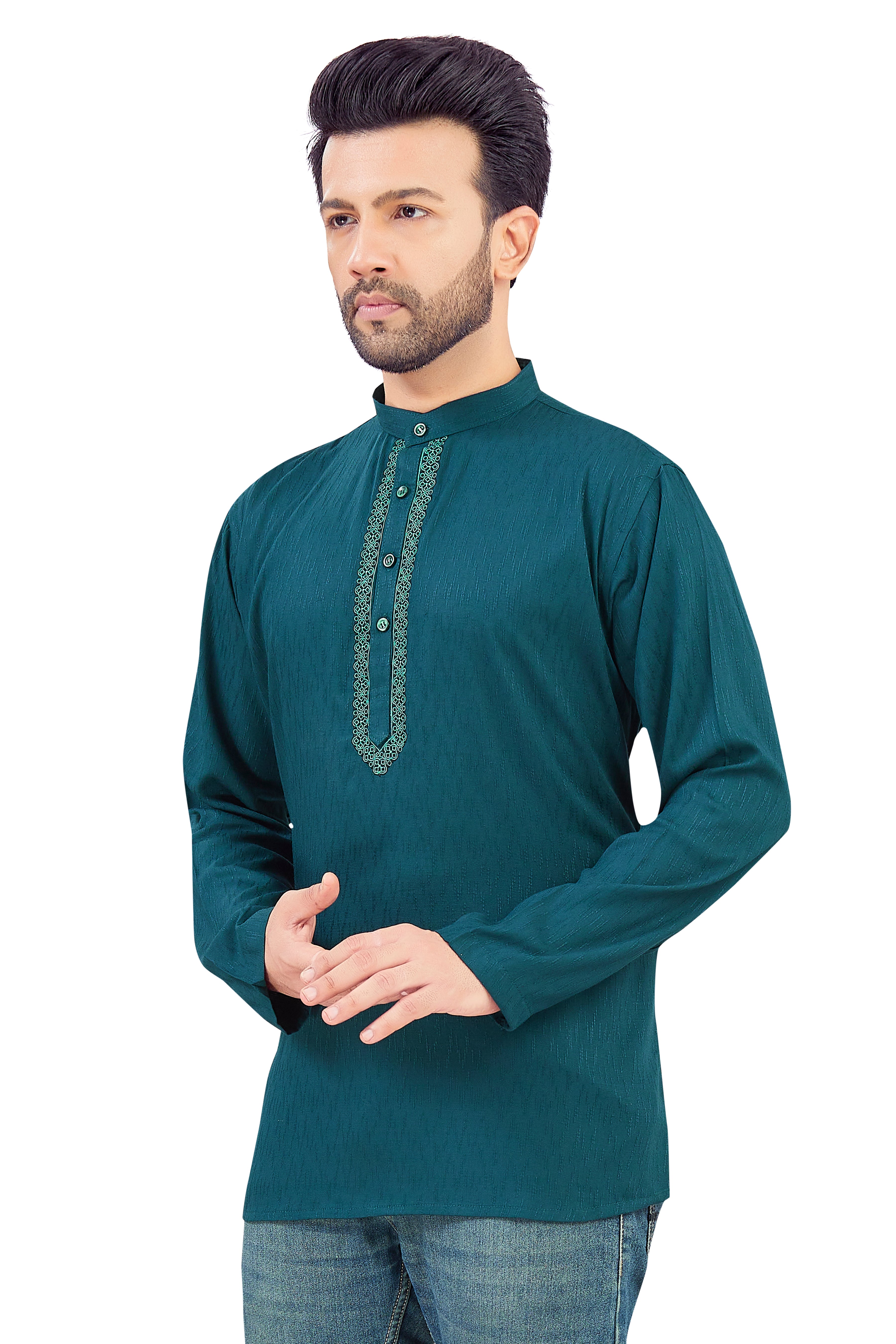 Mens Embroidered Kurta - Roop Darshan