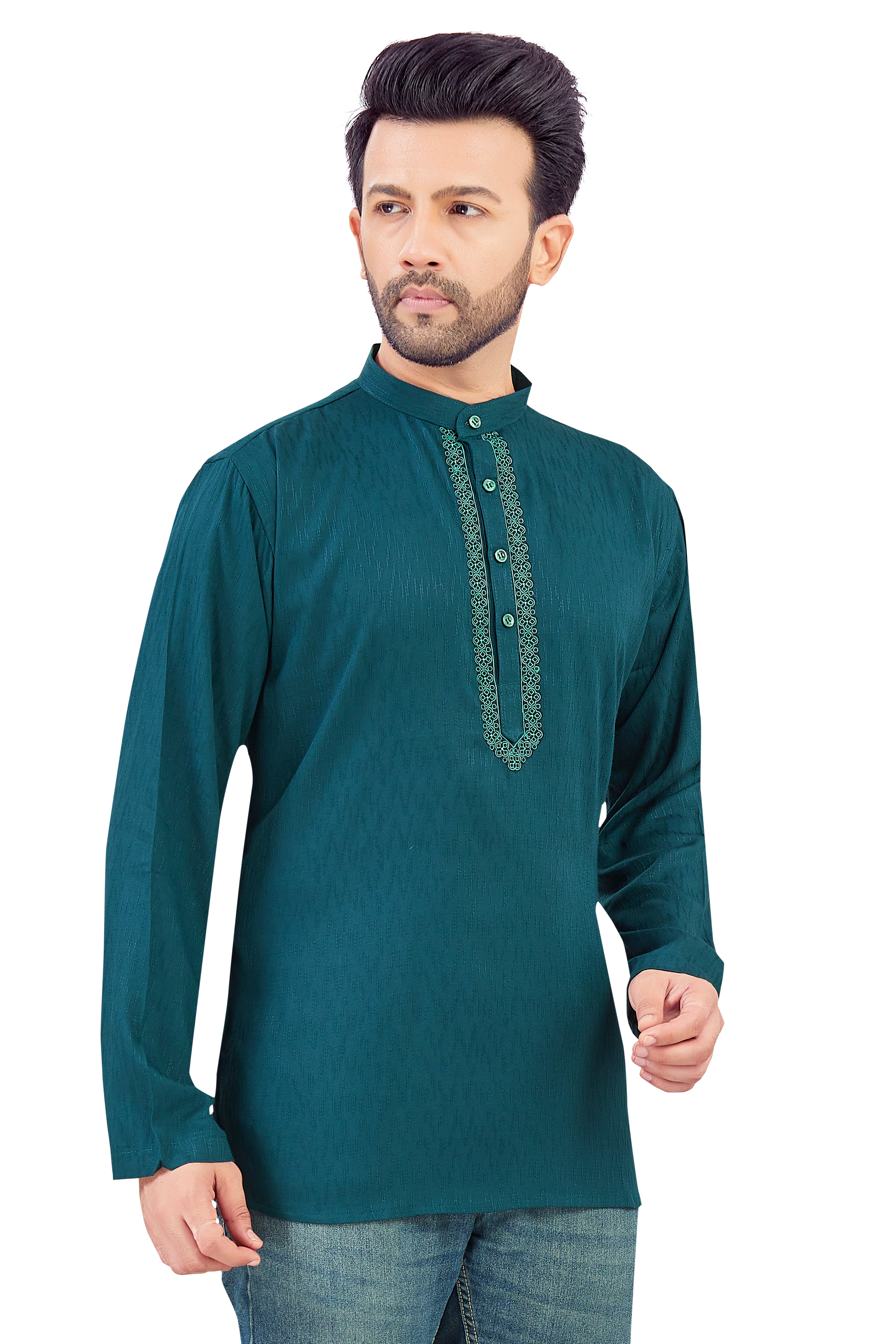 Mens Embroidered Kurta - Roop Darshan