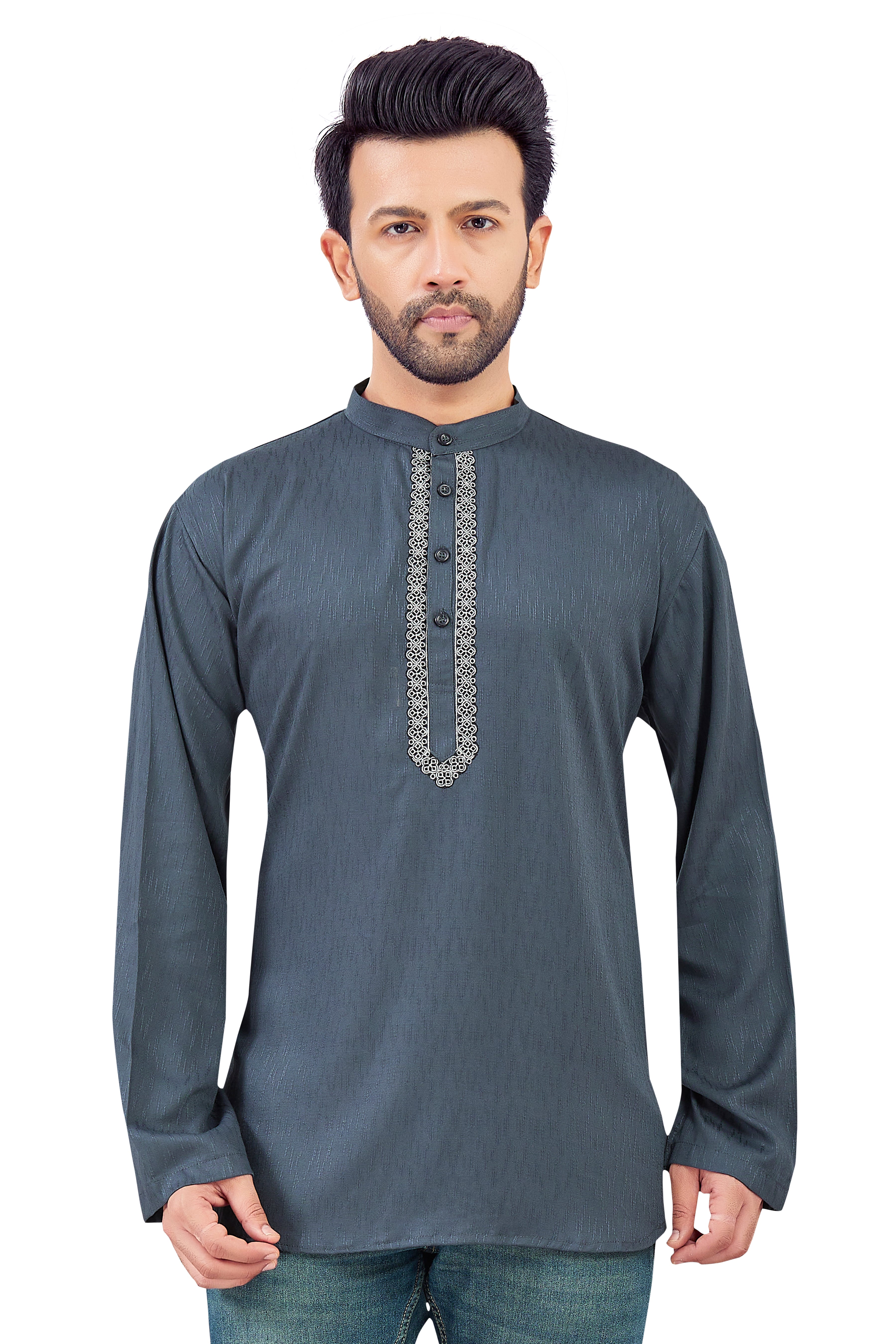 Mens Embroidered Kurta - Roop Darshan