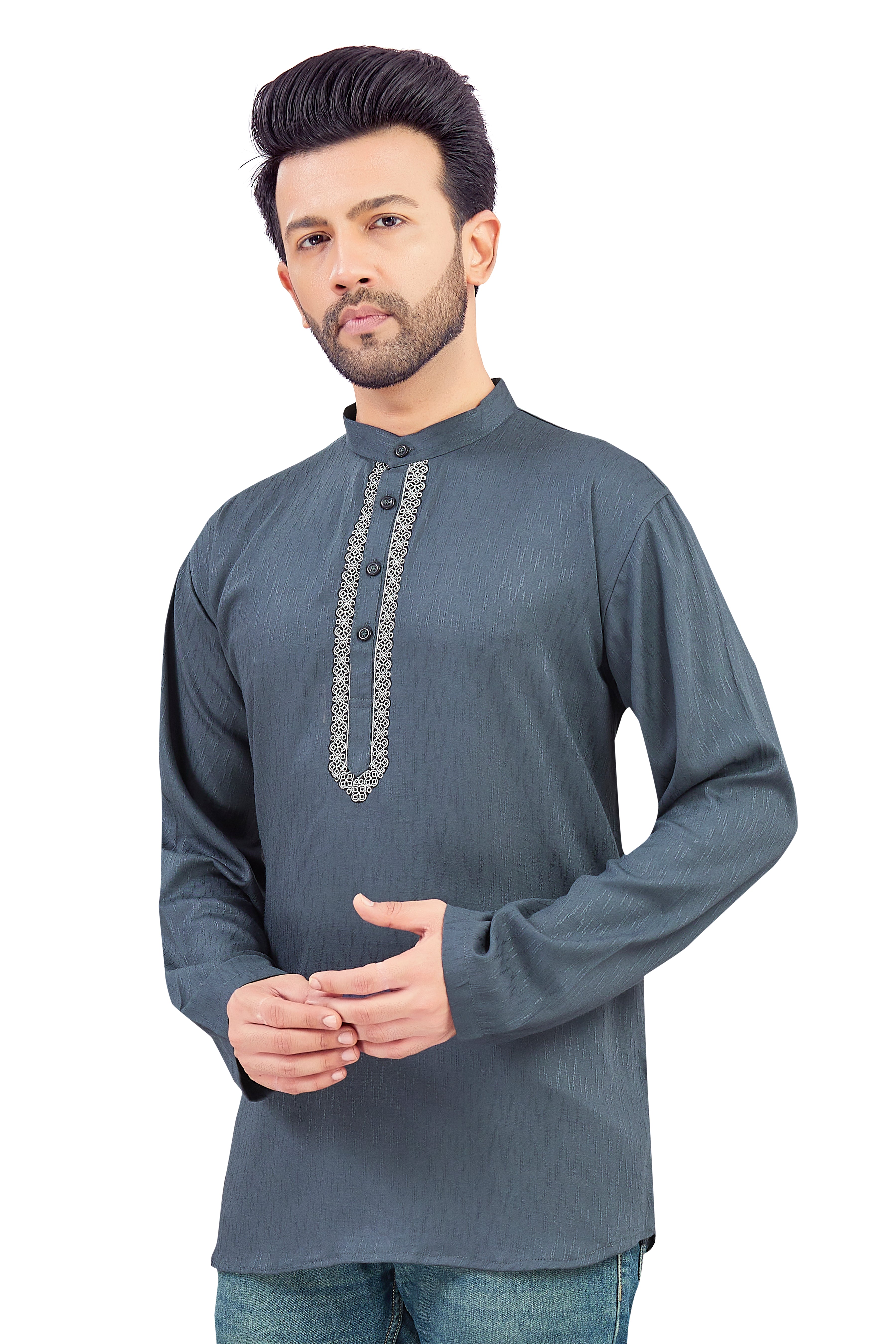 Mens Embroidered Kurta - Roop Darshan