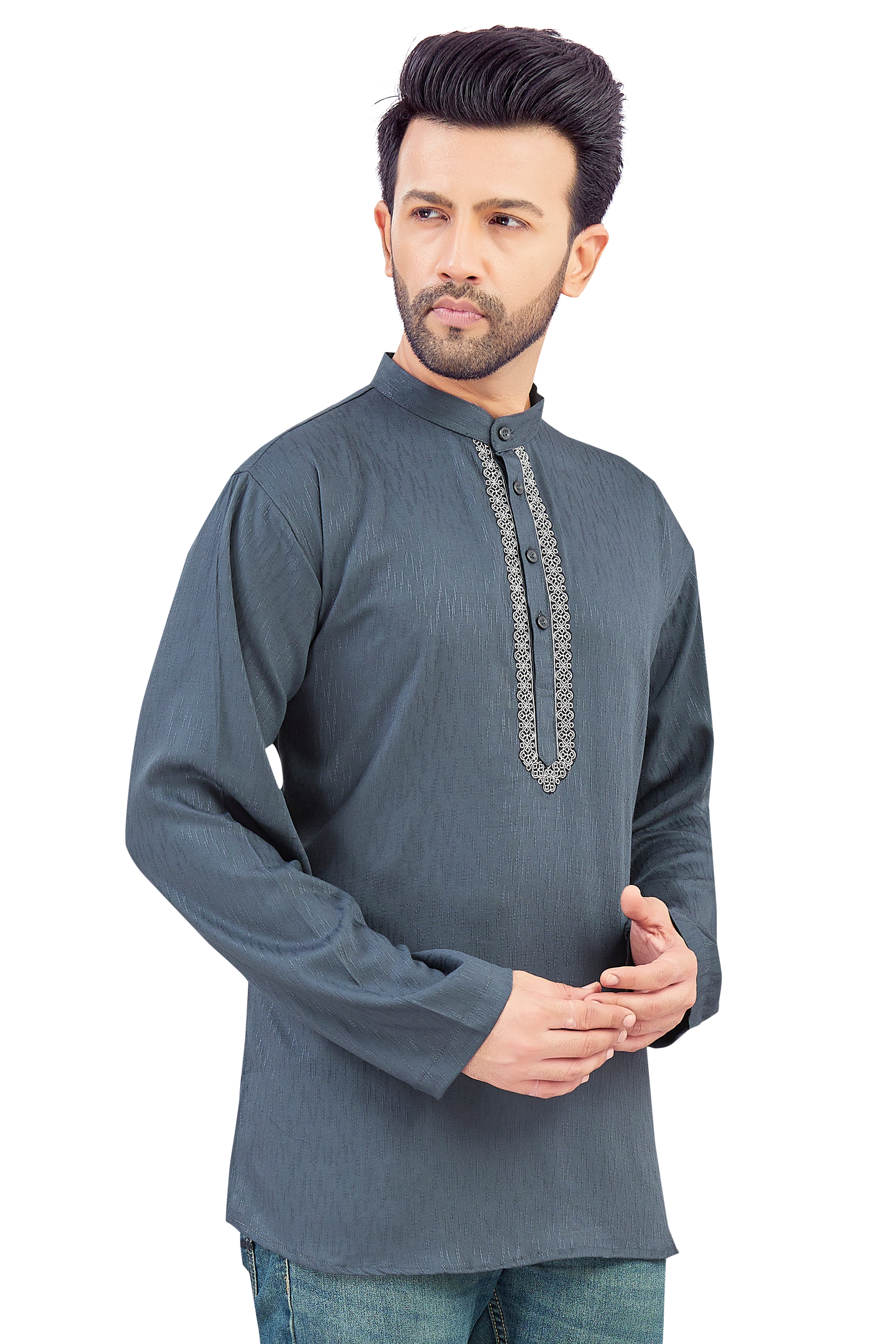 Mens Embroidered Kurta - Roop Darshan