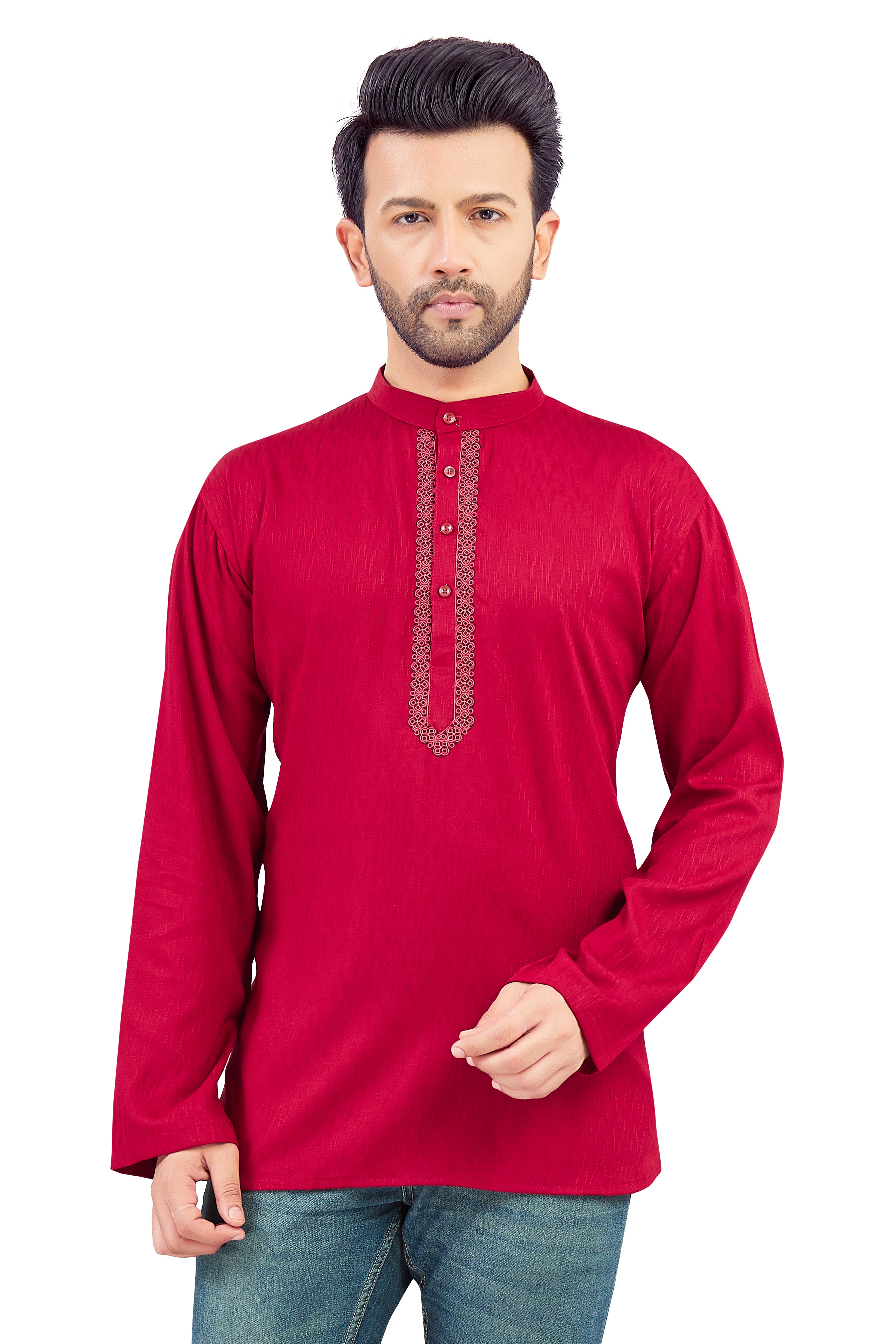 Mens Embroidered Kurta - Roop Darshan