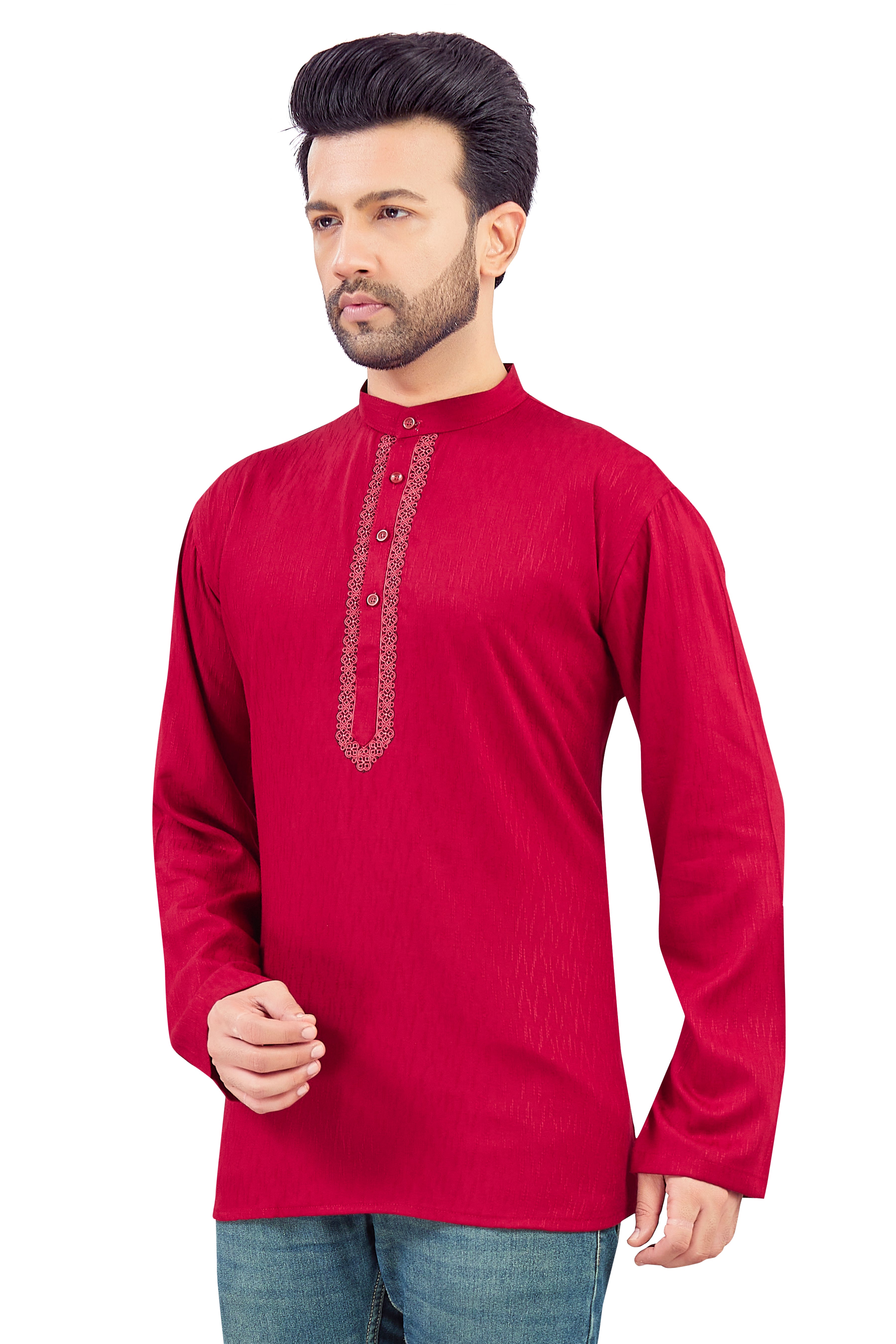 Mens Embroidered Kurta - Roop Darshan
