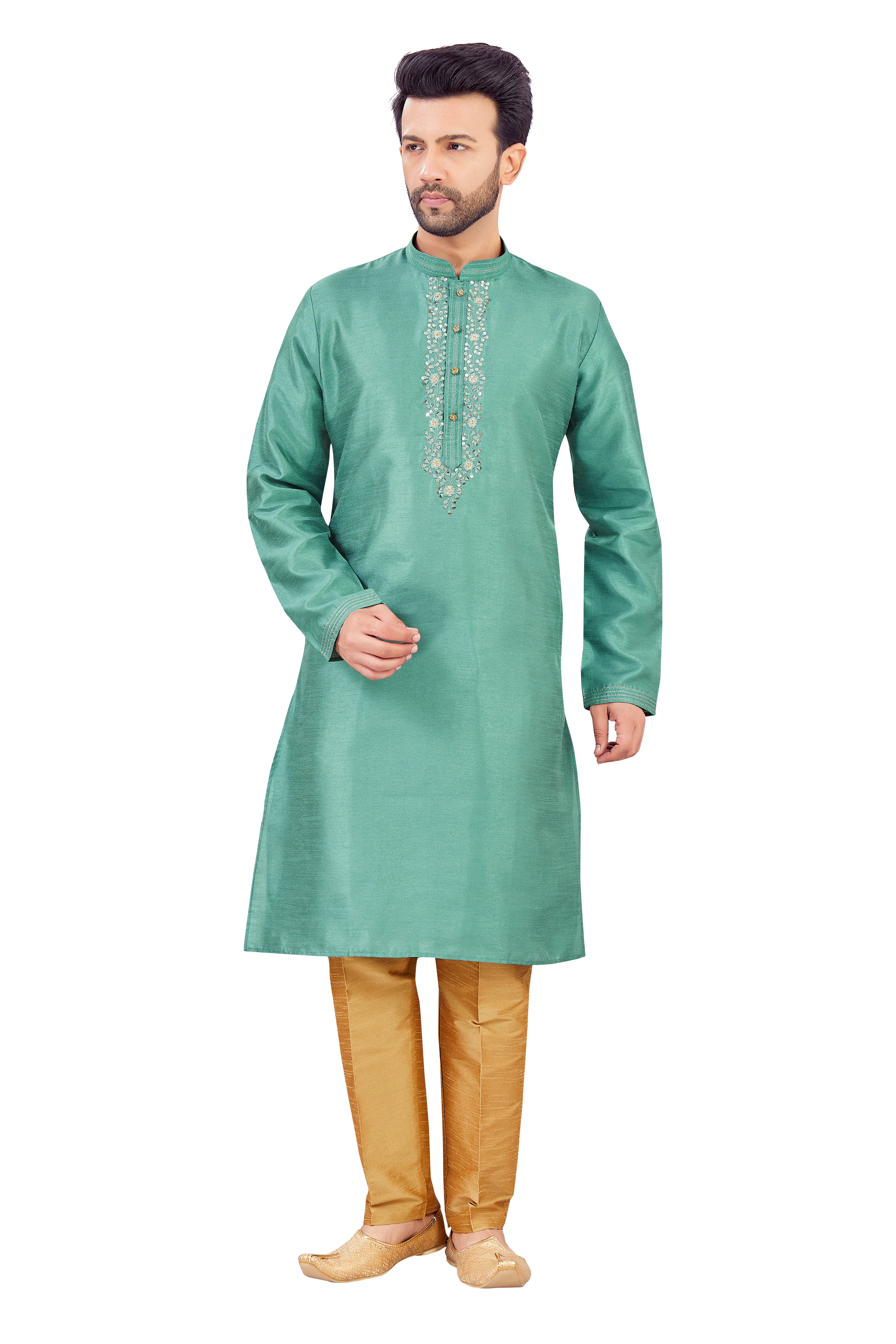 Mens Silk Kurta Set - Roop Darshan