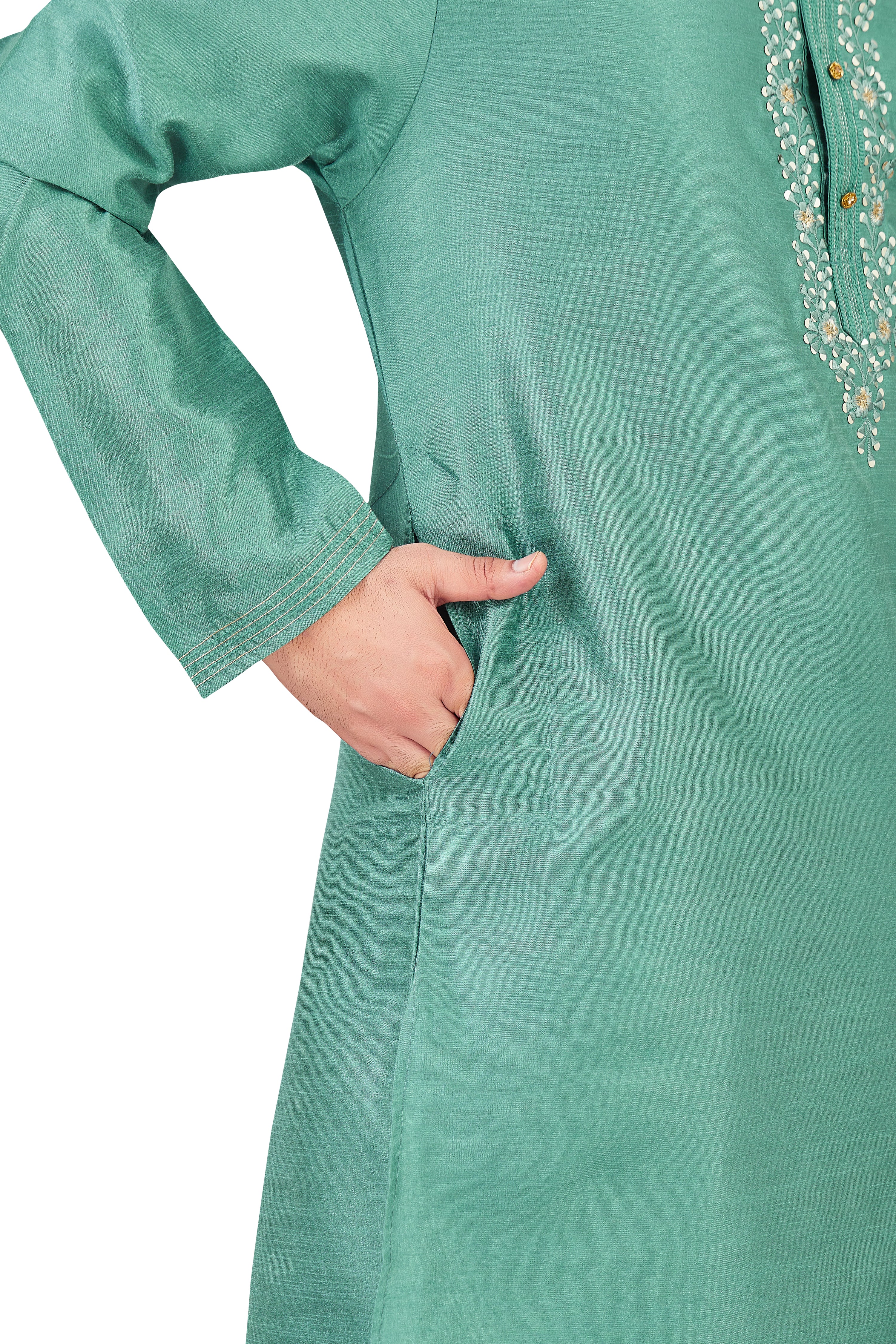 Mens Silk Kurta Set - Roop Darshan