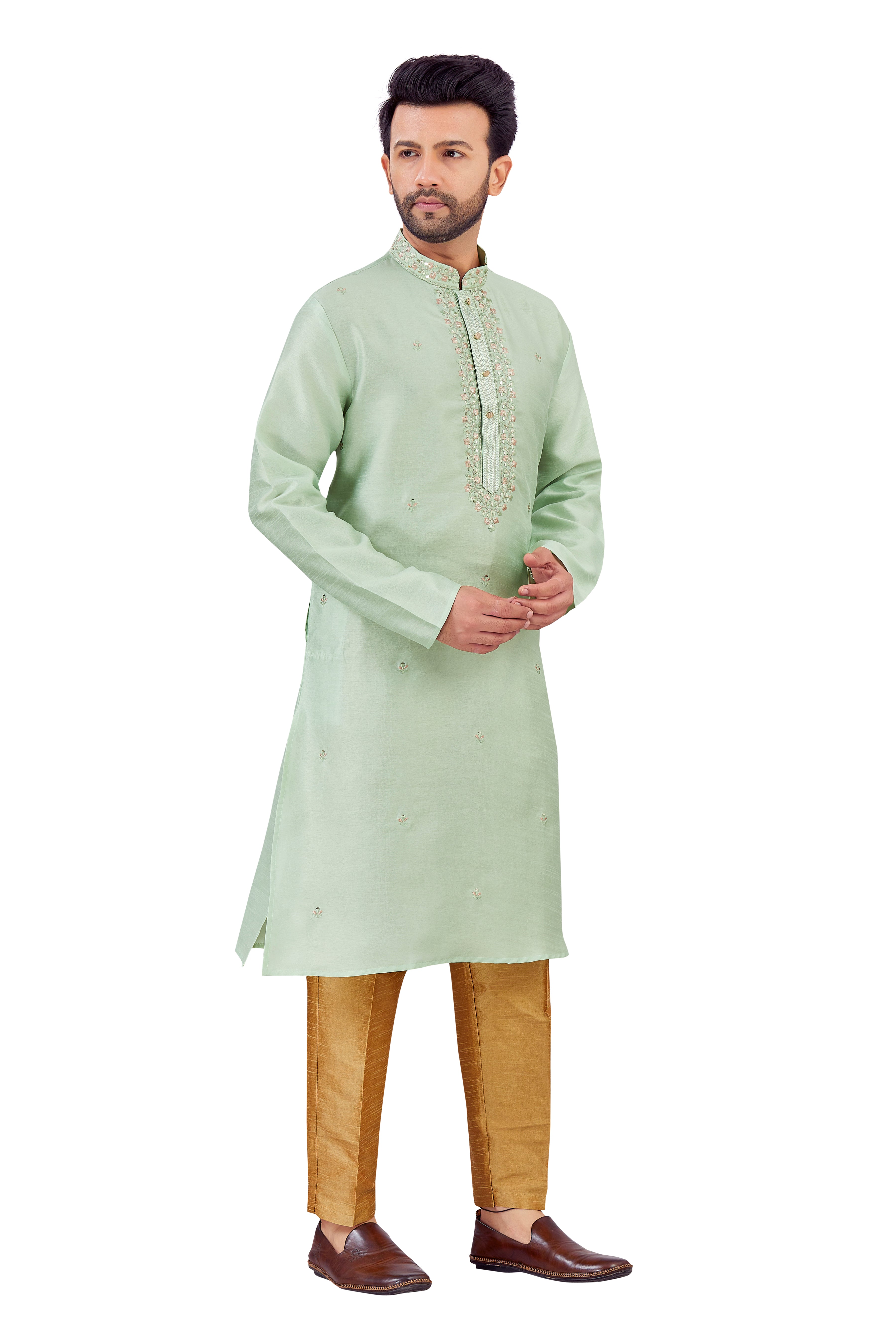 Mens Silk Kurta Set - Roop Darshan