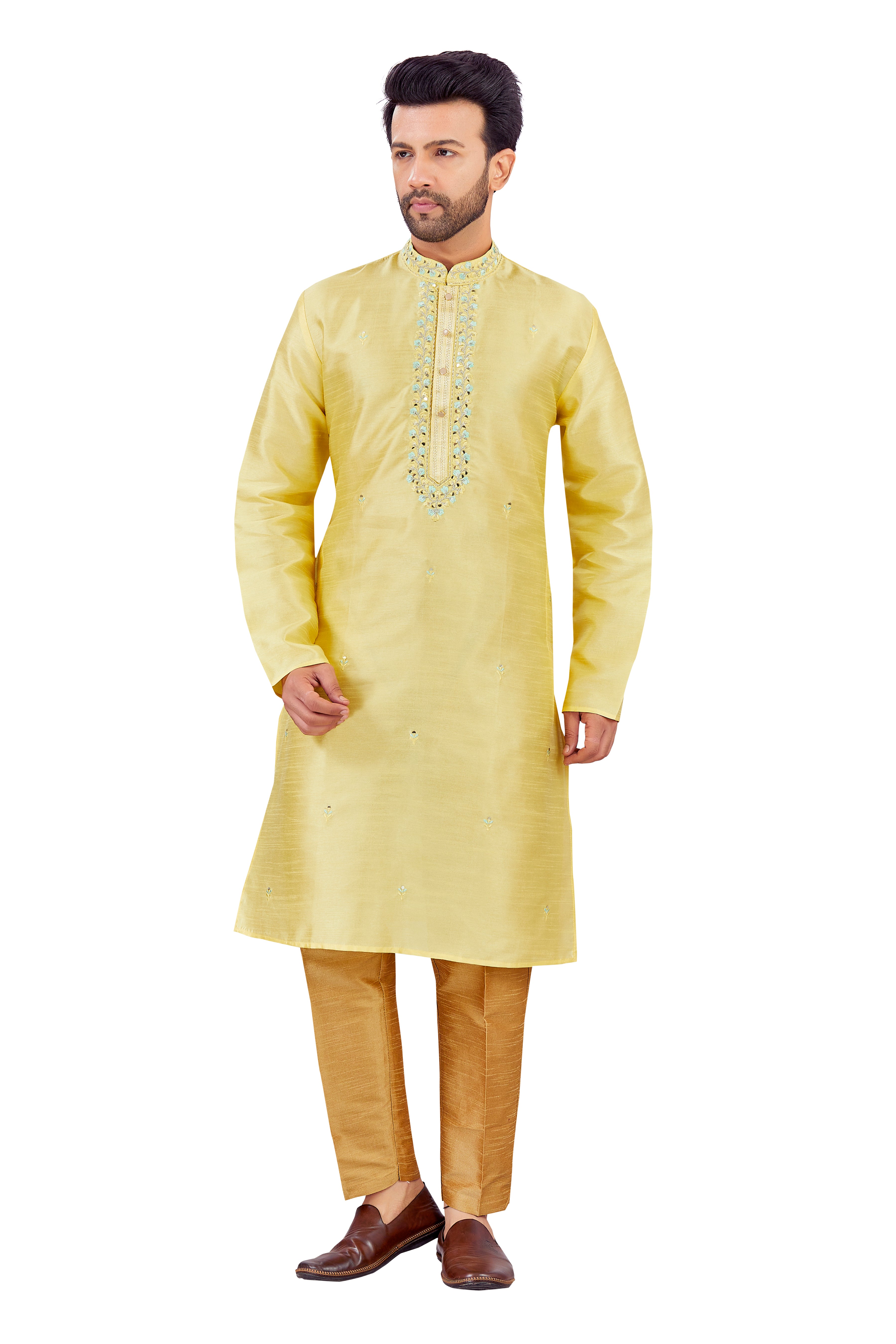 Mens Silk Kurta Set - Roop Darshan