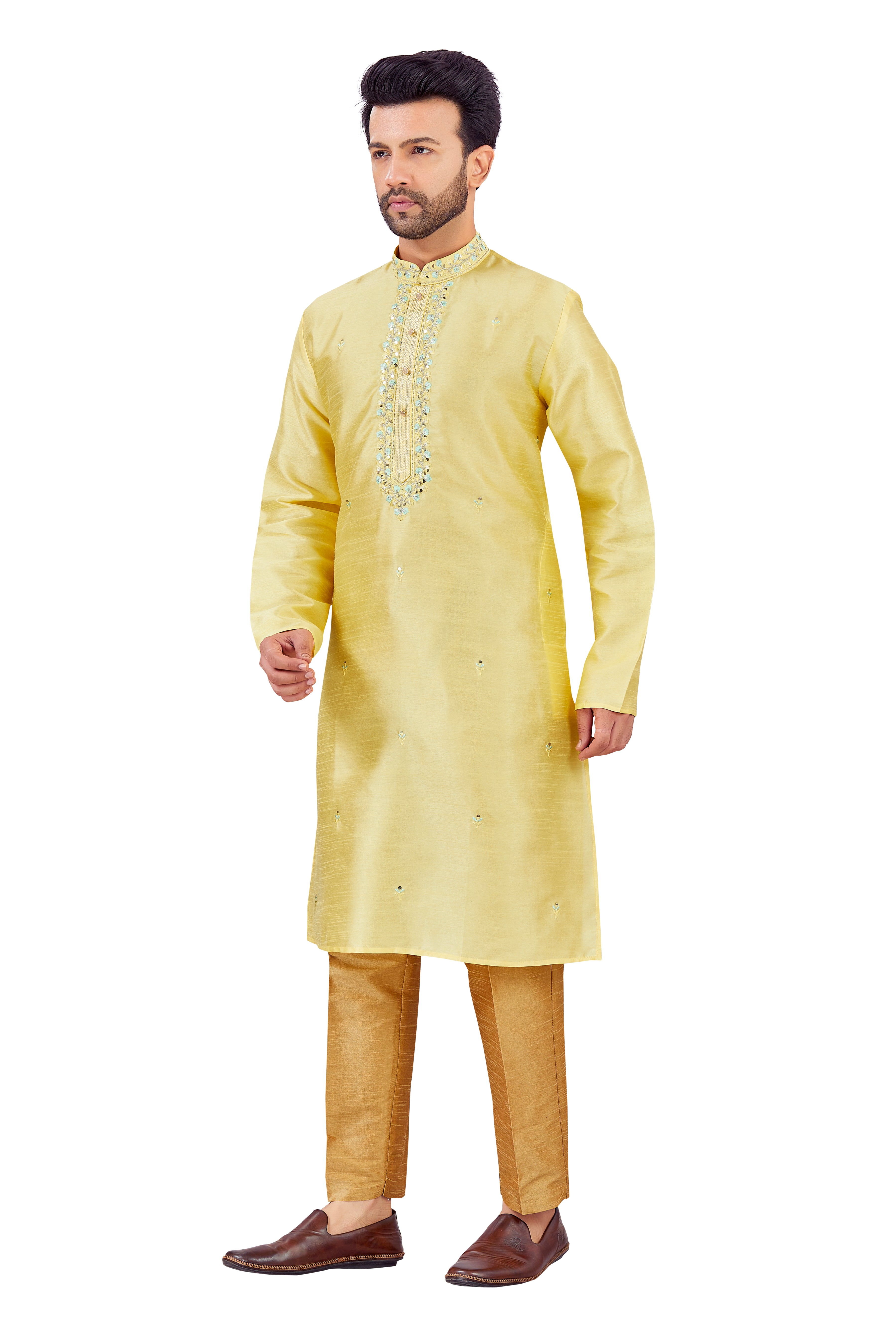 Mens Silk Kurta Set - Roop Darshan