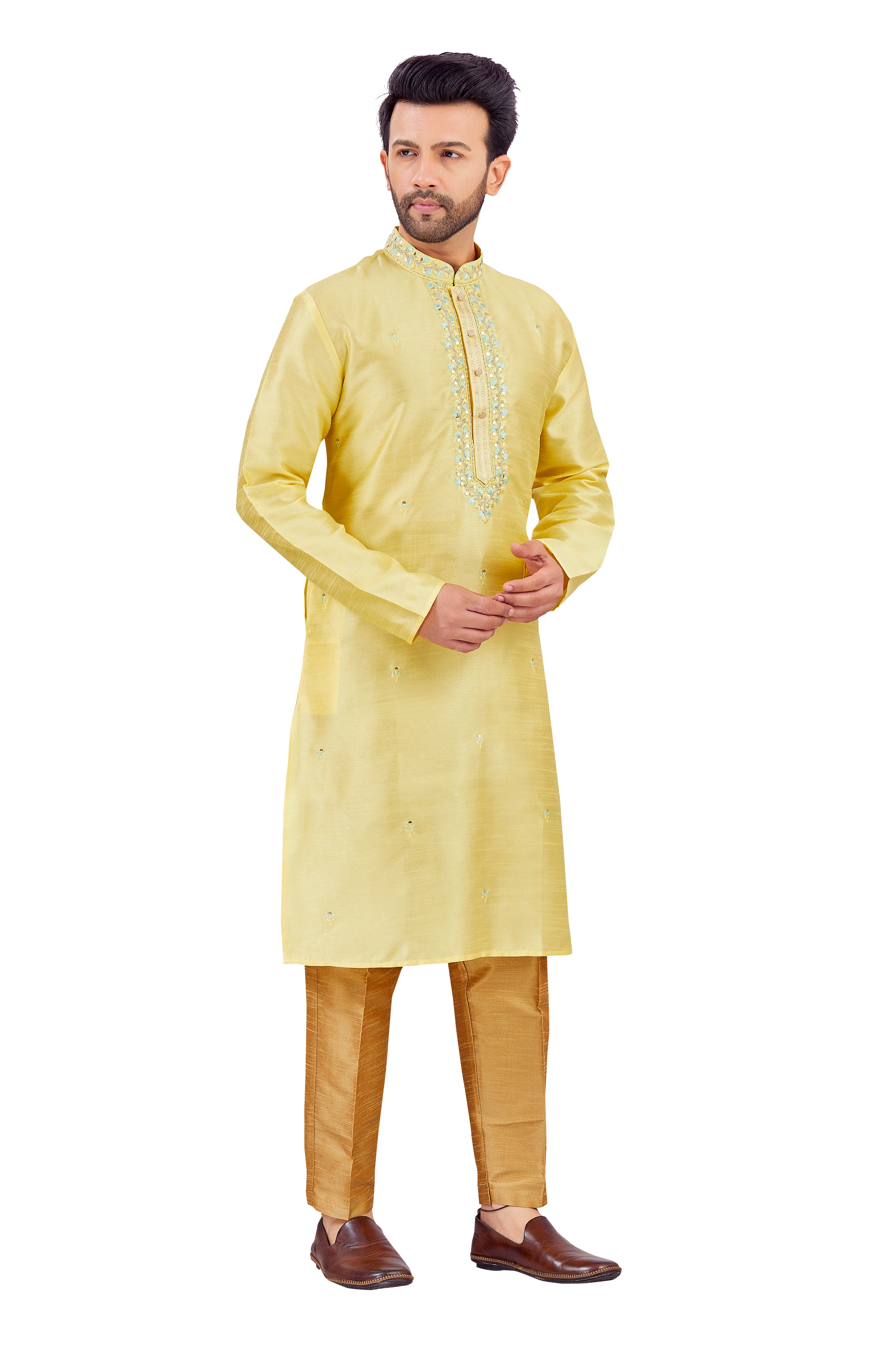 Mens Silk Kurta Set - Roop Darshan