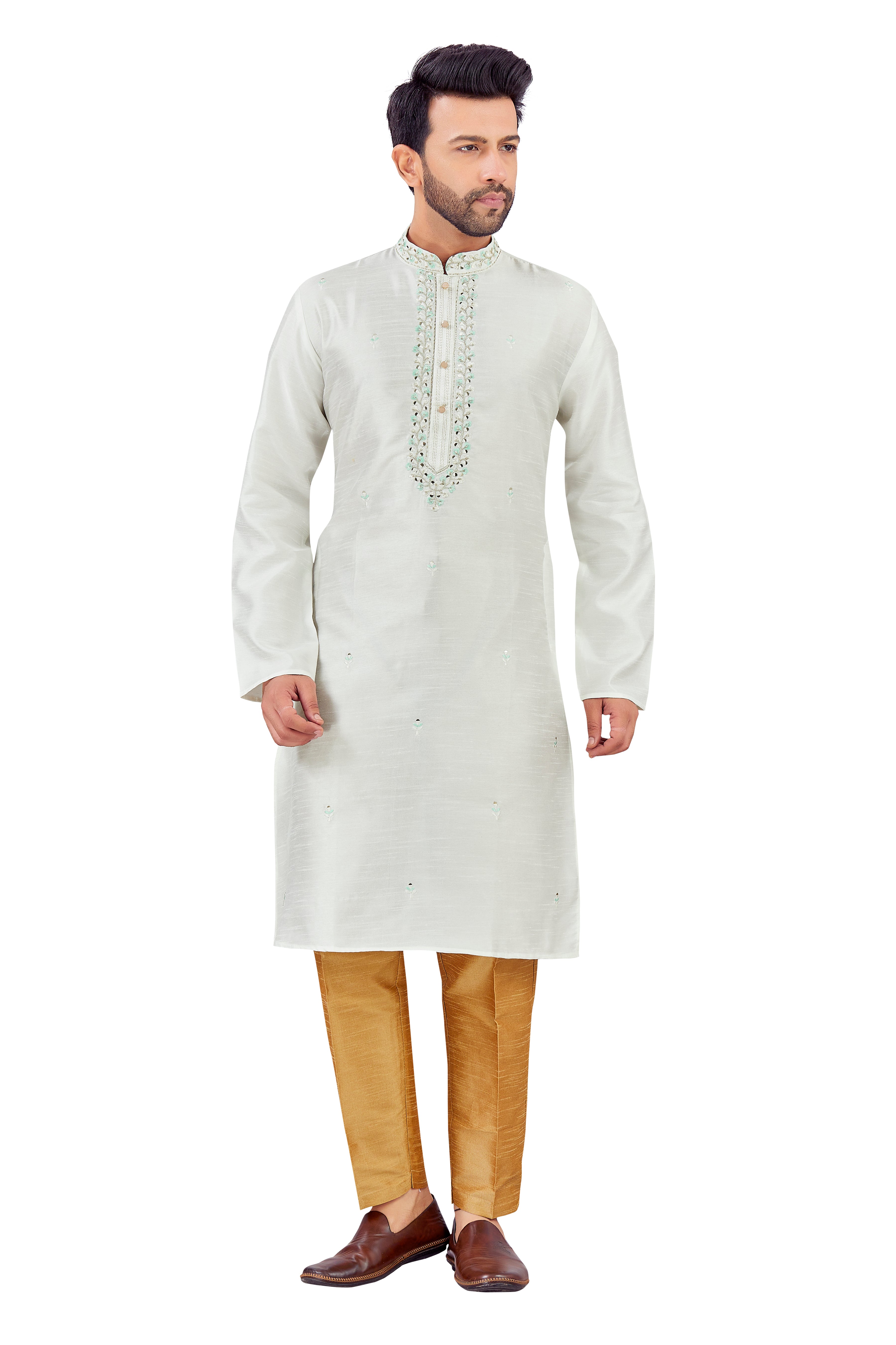 Mens Silk Kurta Set - Roop Darshan