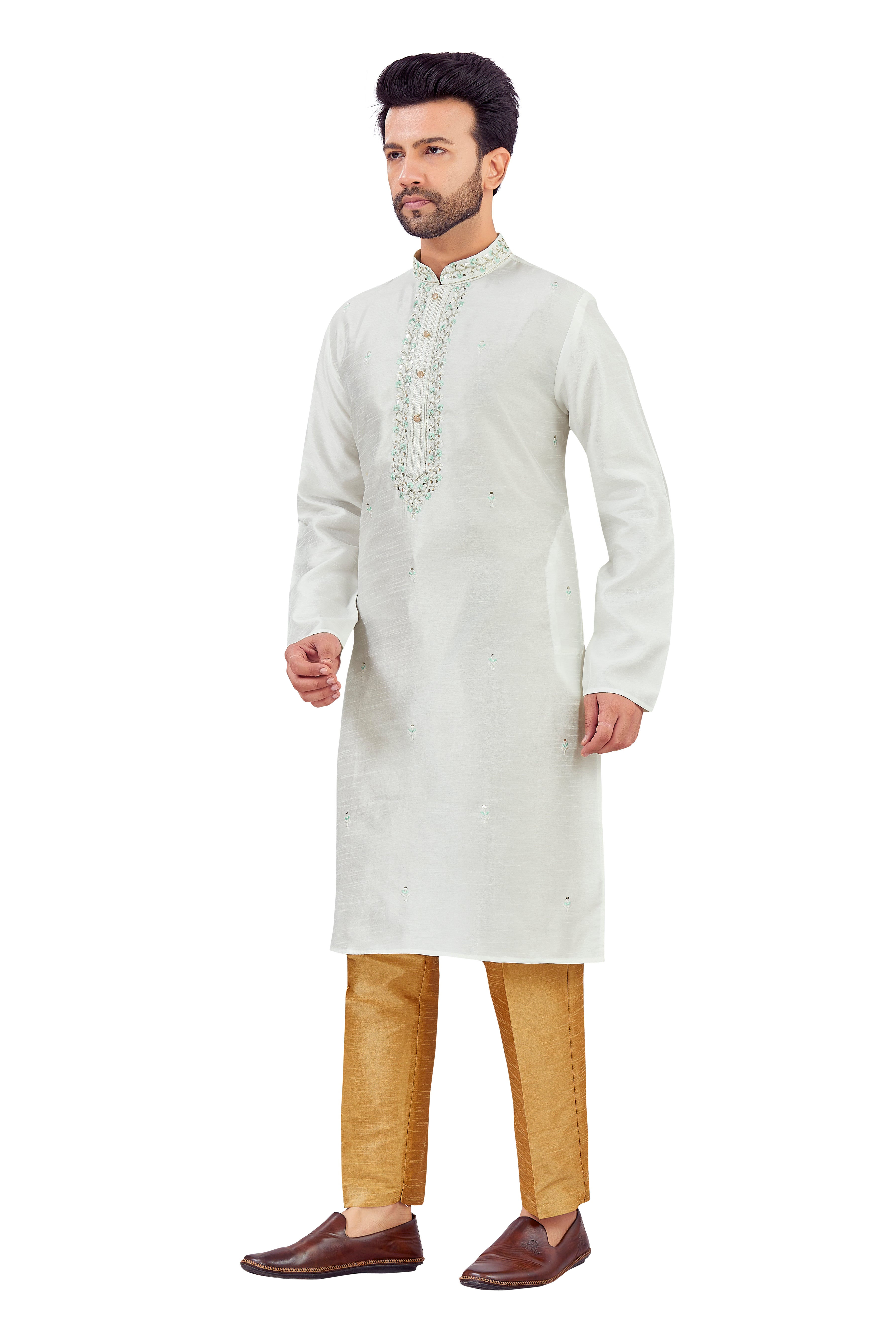 Mens Silk Kurta Set - Roop Darshan