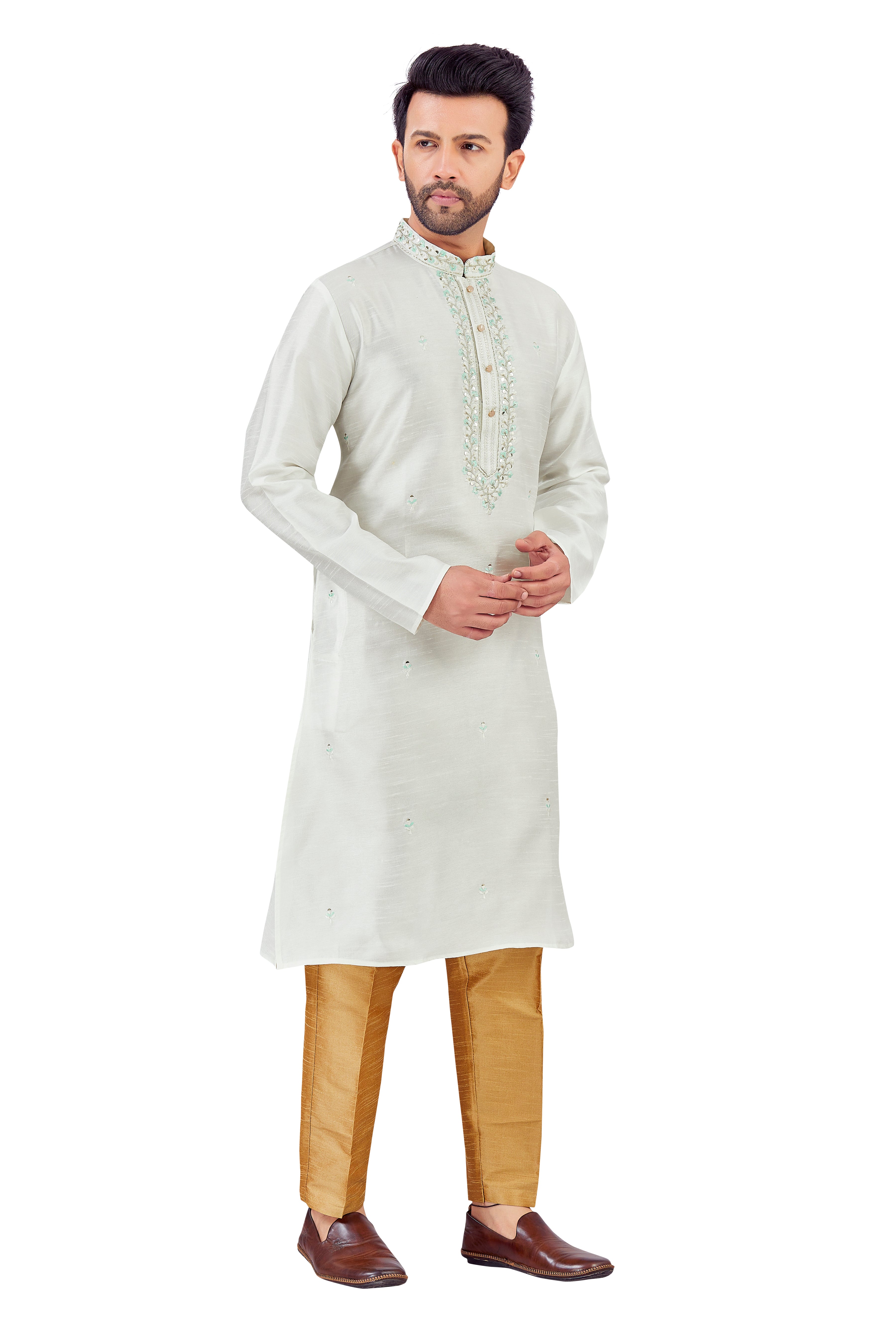 Mens Silk Kurta Set - Roop Darshan
