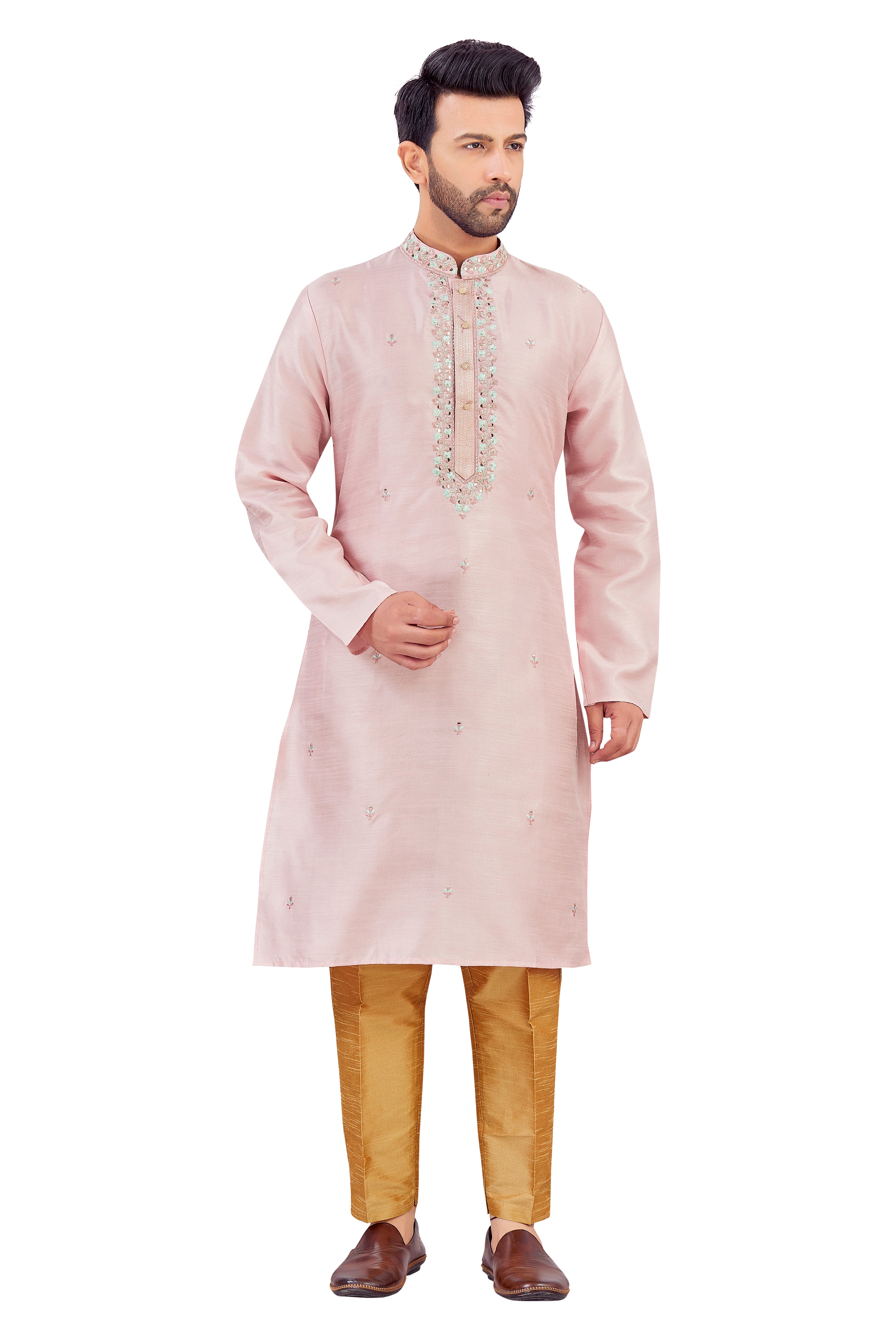 Mens Silk Kurta Set - Roop Darshan
