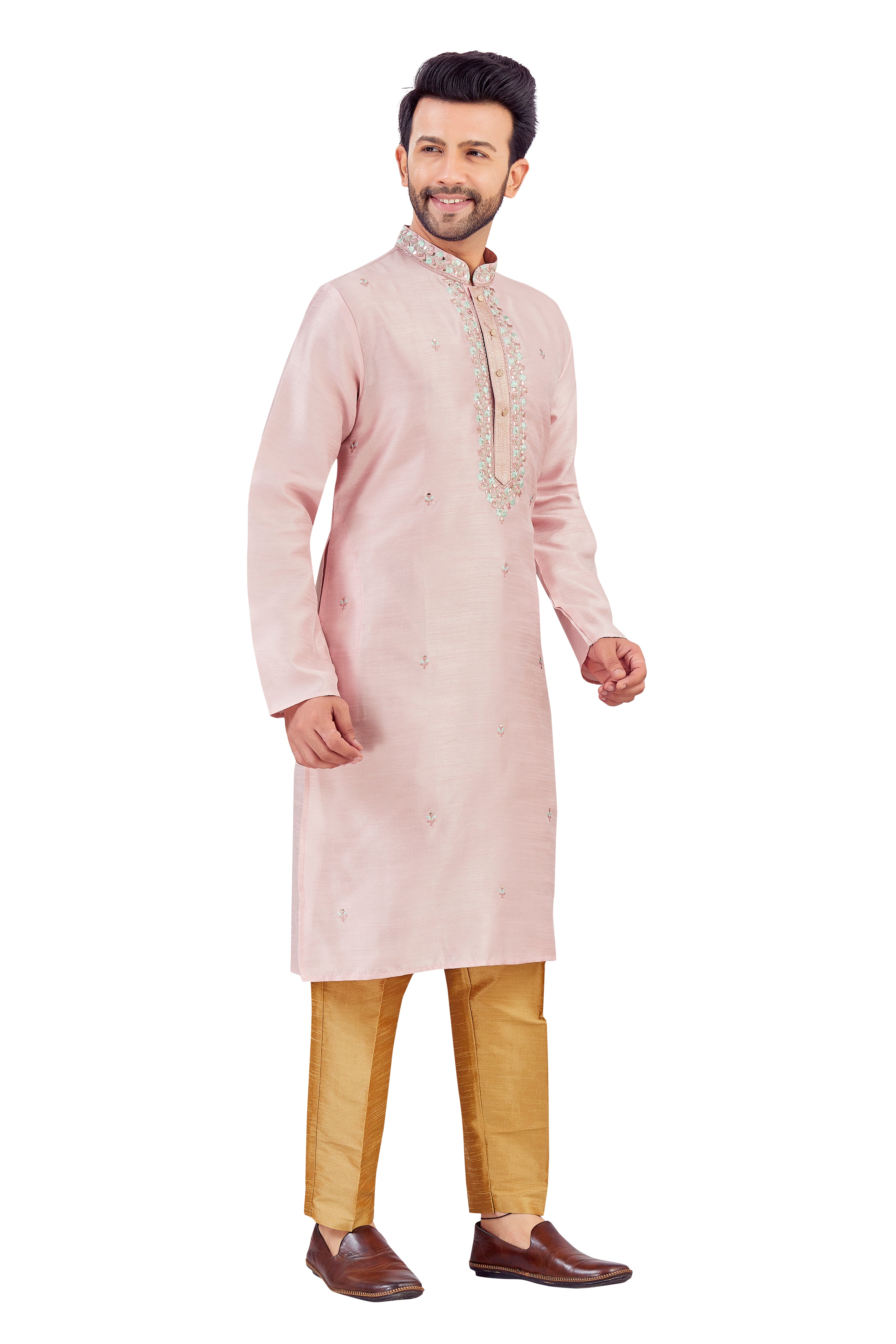 Mens Silk Kurta Set - Roop Darshan