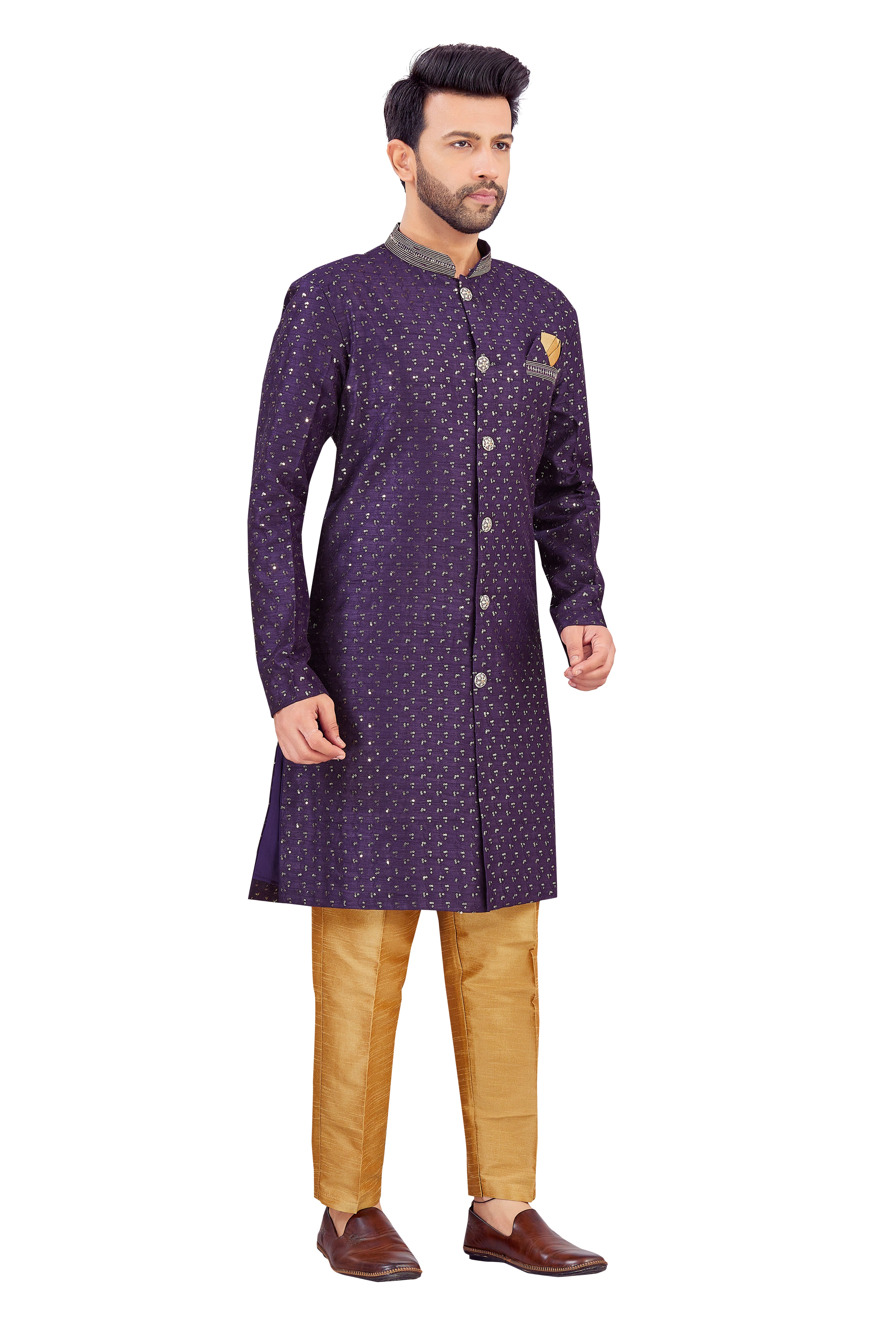 Mens Silk Kurta Set - Roop Darshan