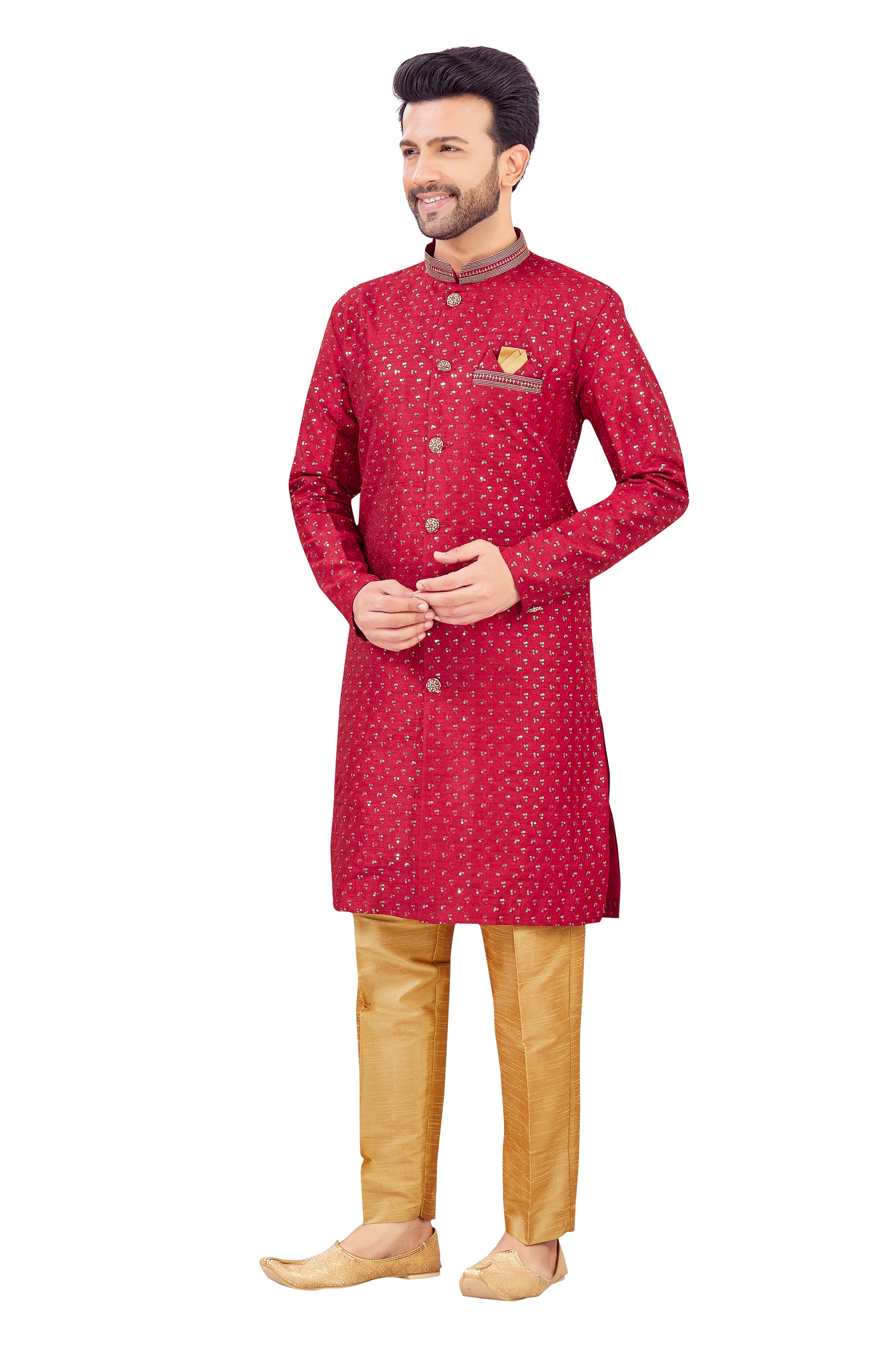 Mens Silk Kurta Set - Roop Darshan