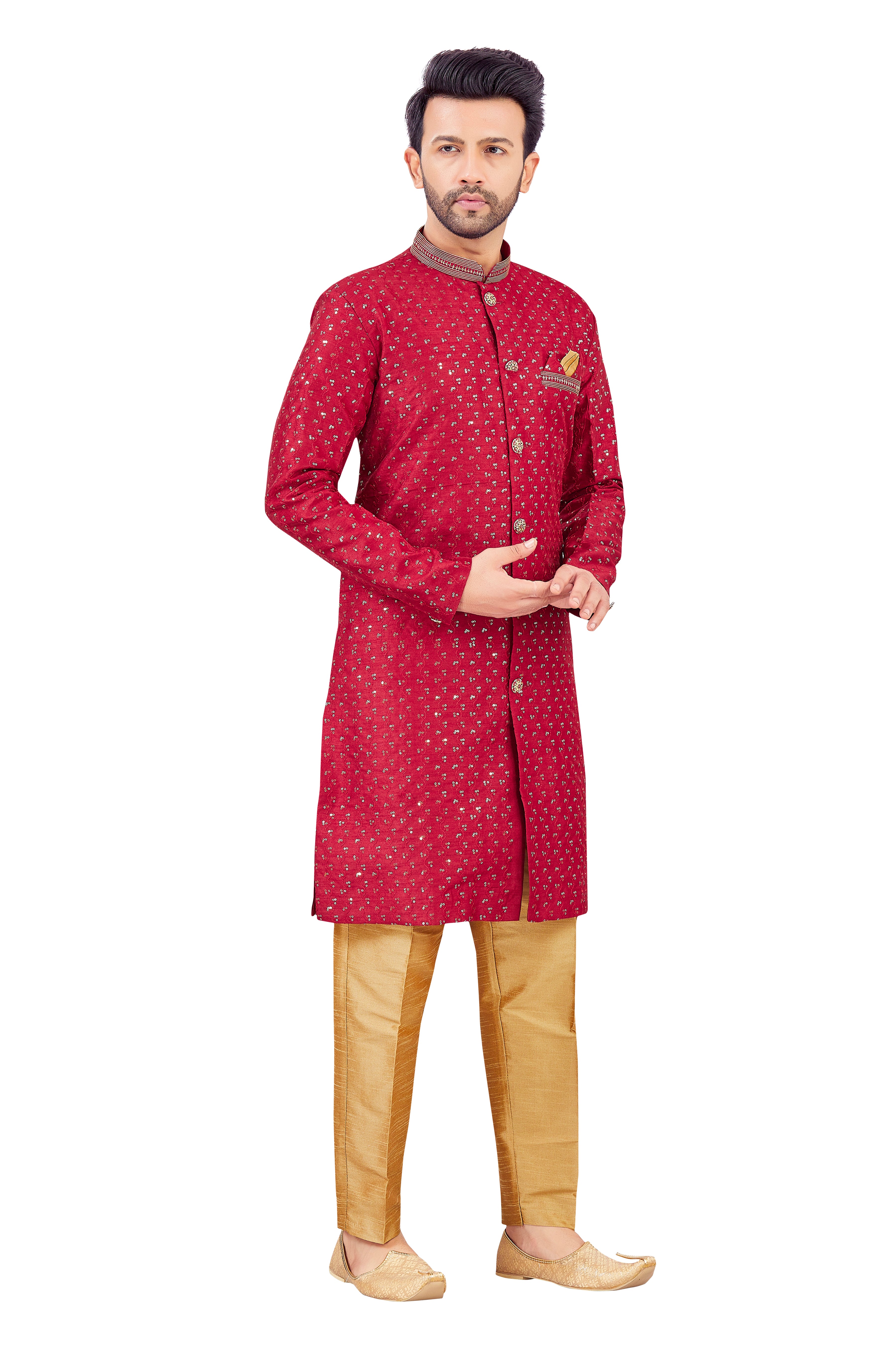 Mens Silk Kurta Set - Roop Darshan