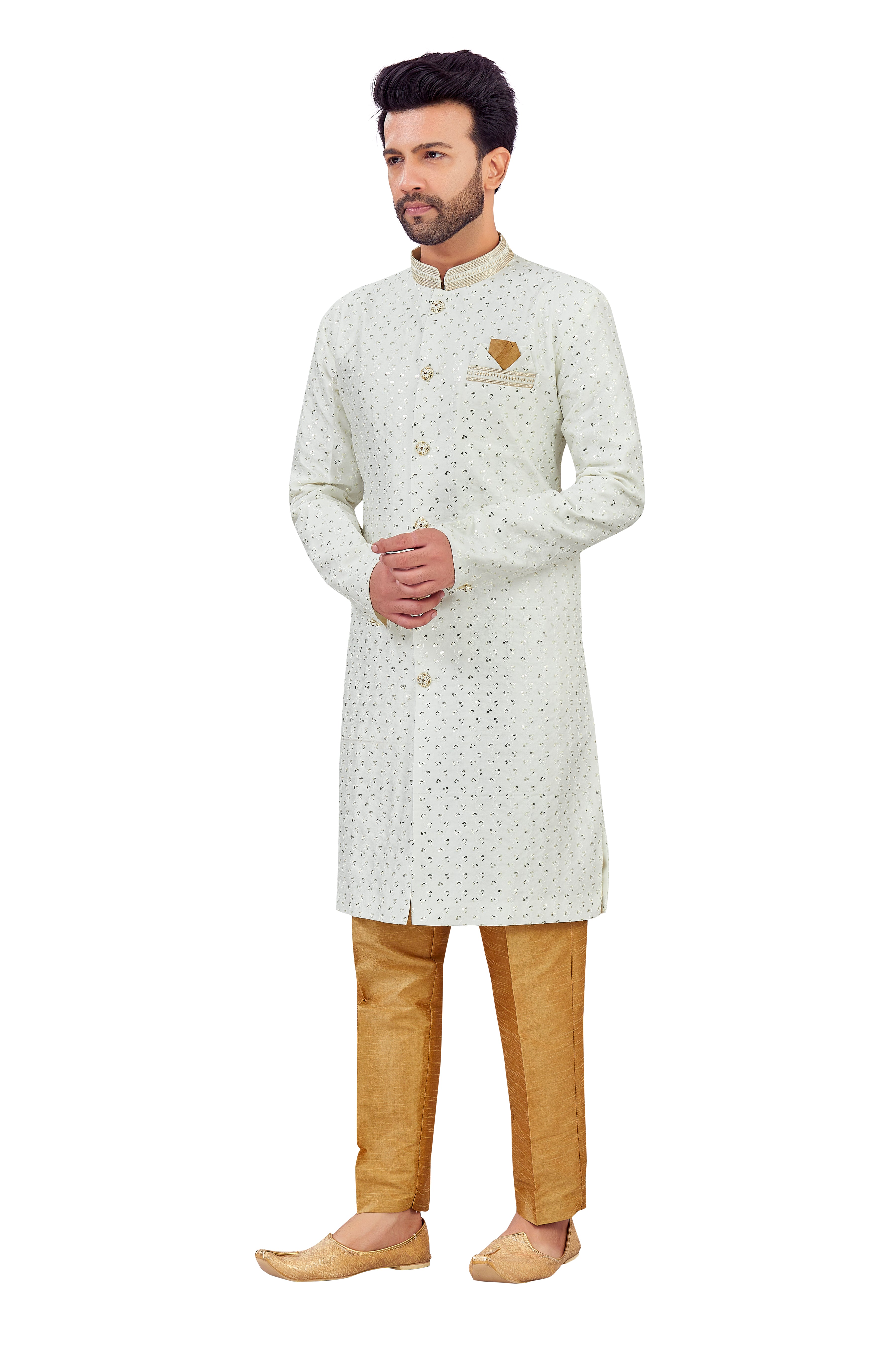 Mens Silk Kurta Set - Roop Darshan