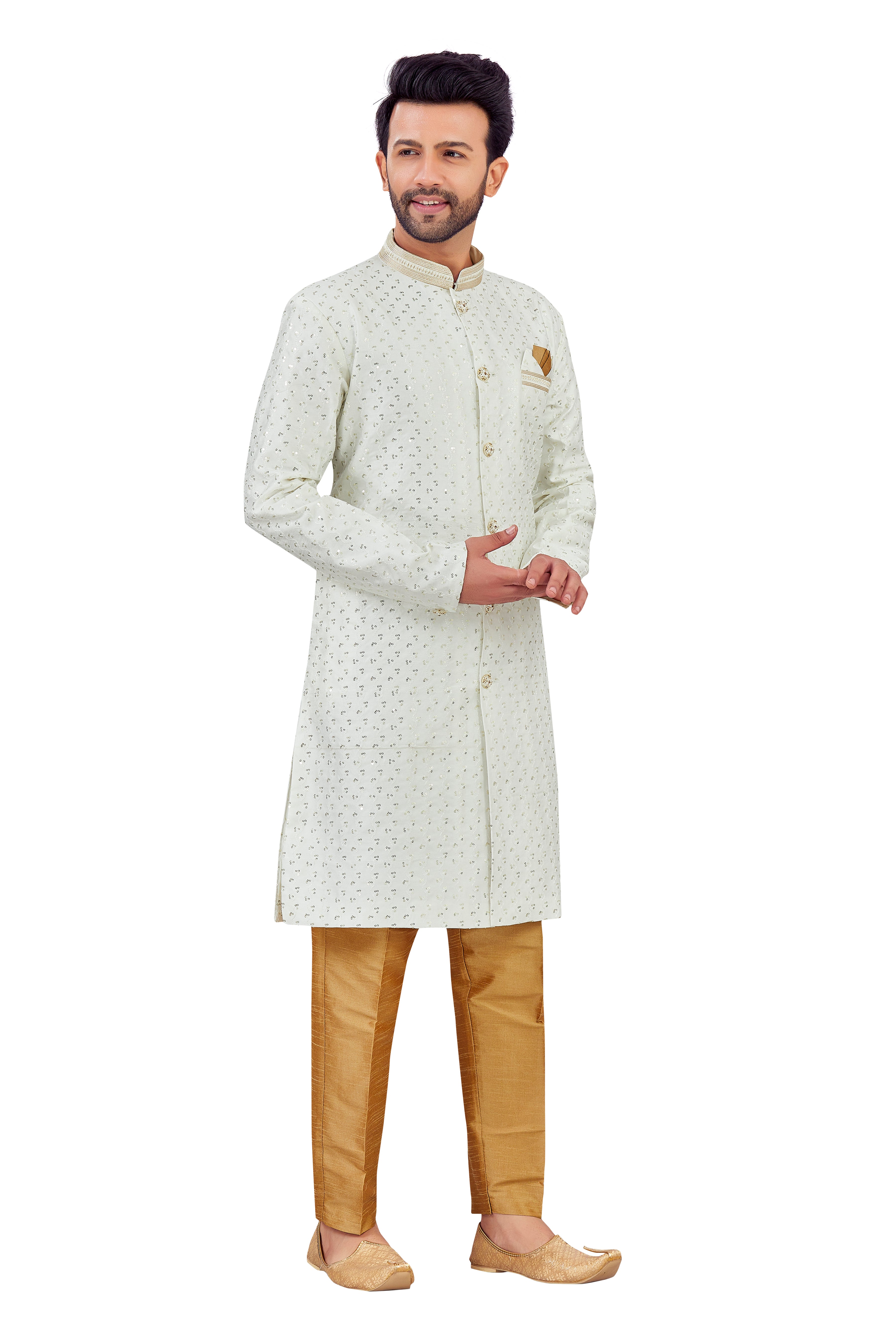 Mens Silk Kurta Set - Roop Darshan
