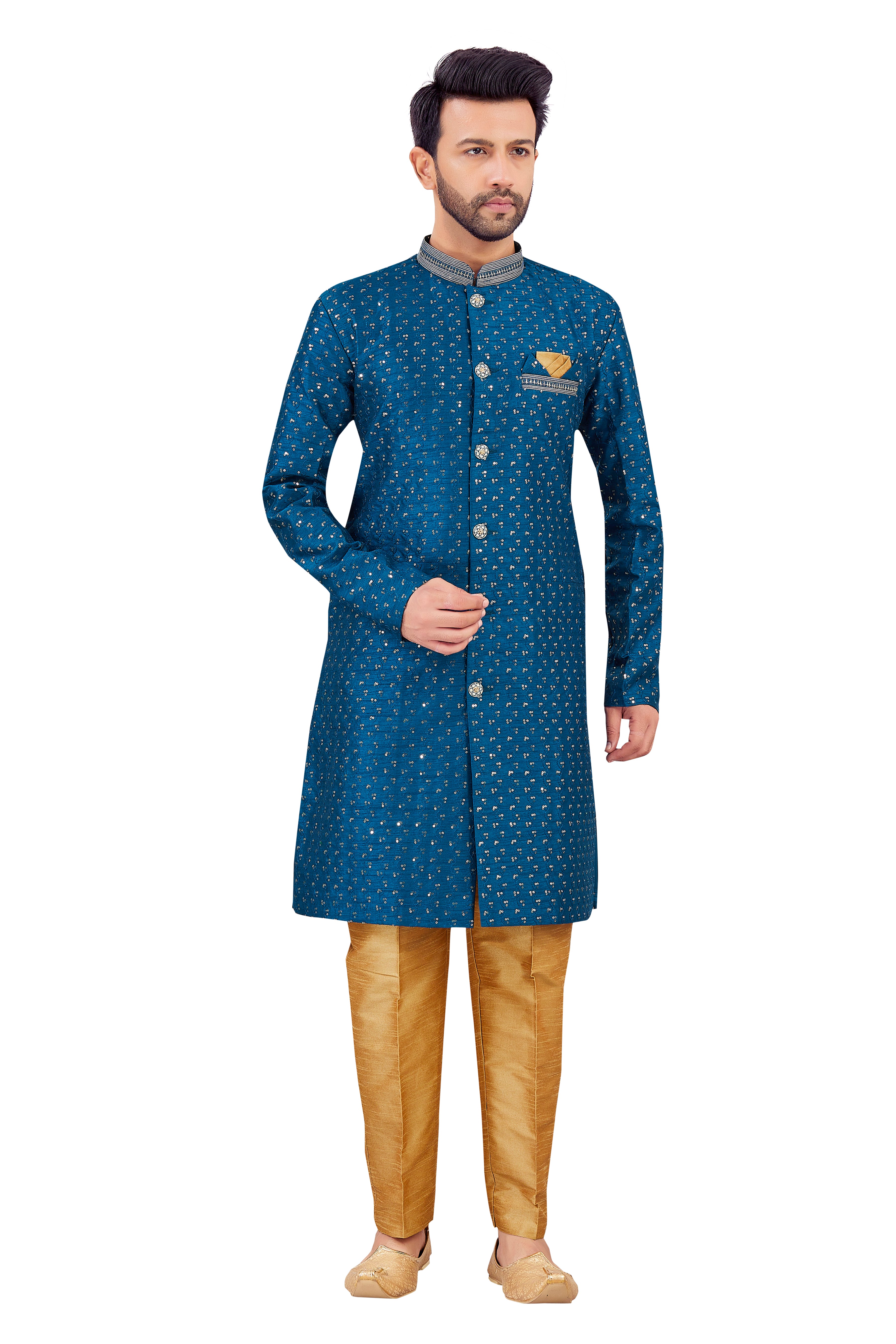 Mens Silk Kurta Set - Roop Darshan