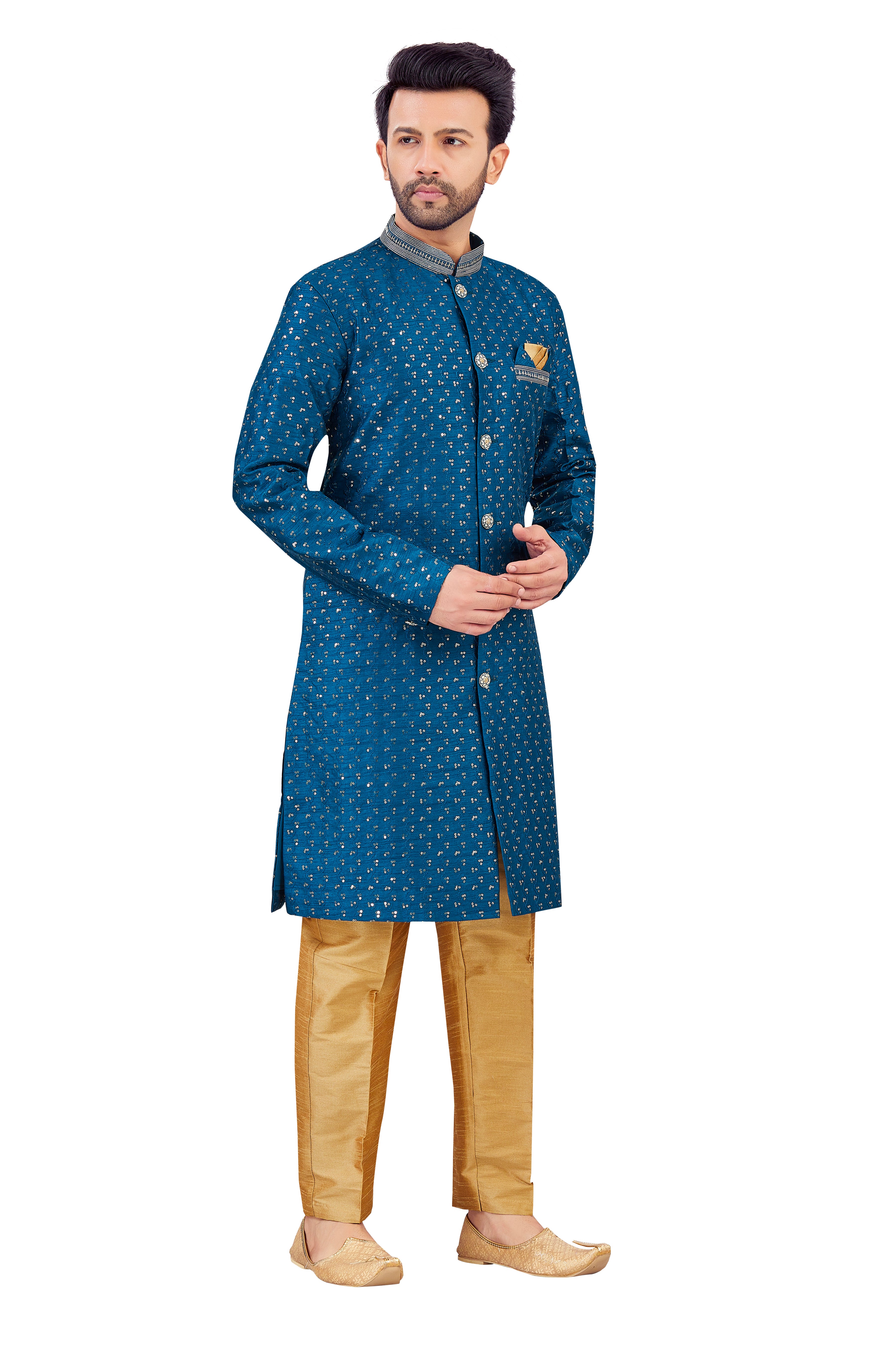 Mens Silk Kurta Set - Roop Darshan