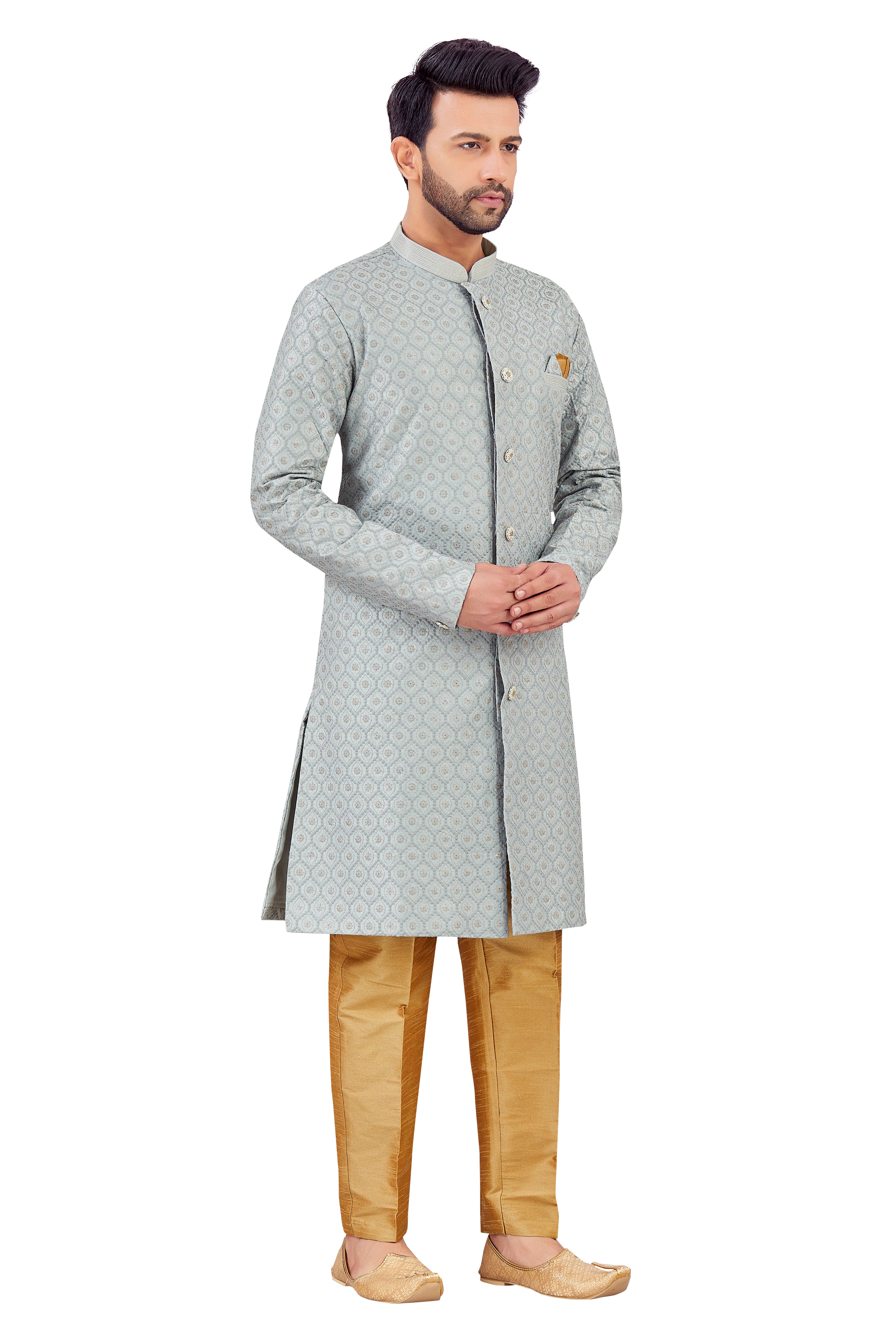 Mens Silk Kurta Set - Roop Darshan