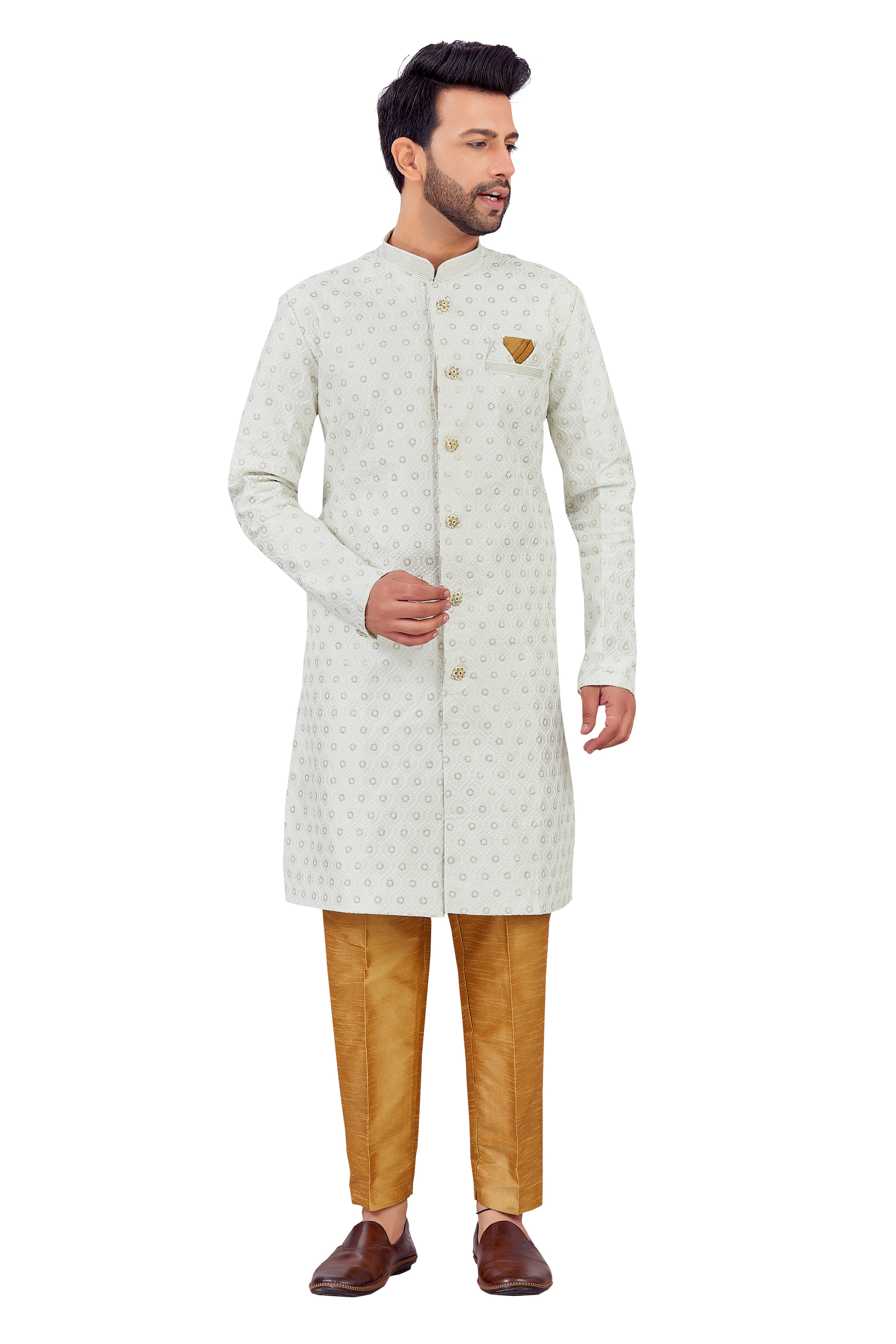 Mens Silk Kurta Set - Roop Darshan