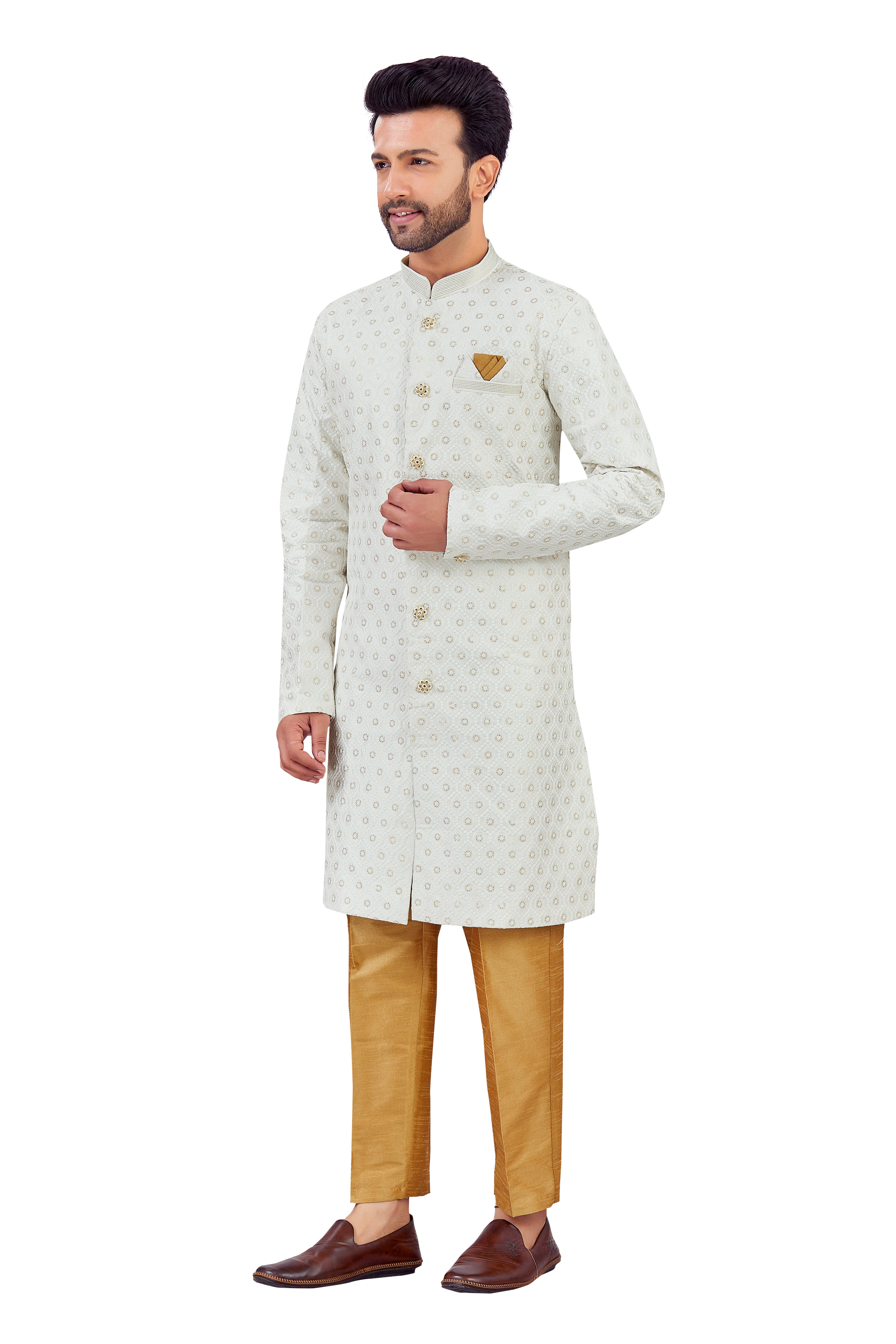 Mens Silk Kurta Set - Roop Darshan
