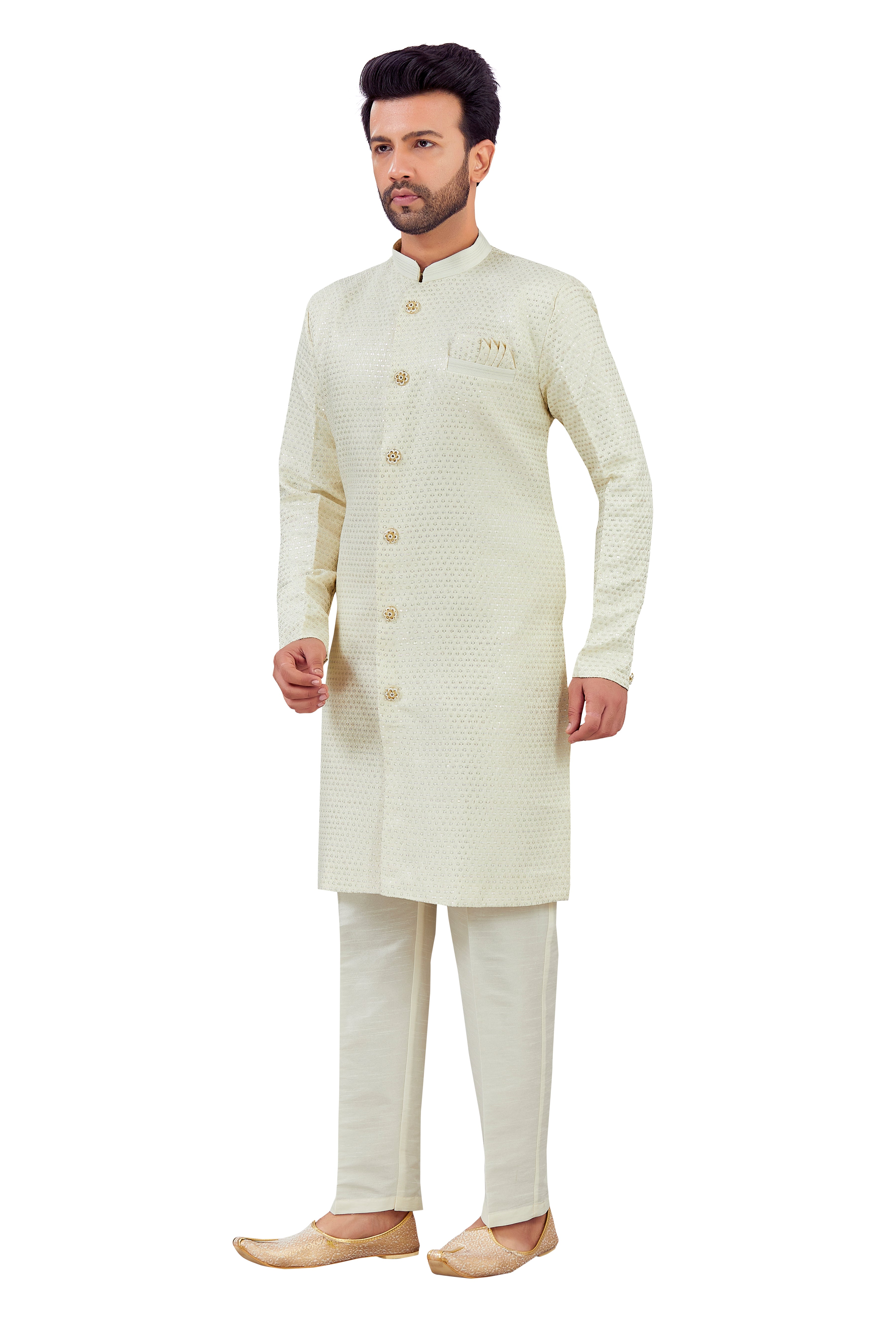 Mens Silk Kurta Set - Roop Darshan