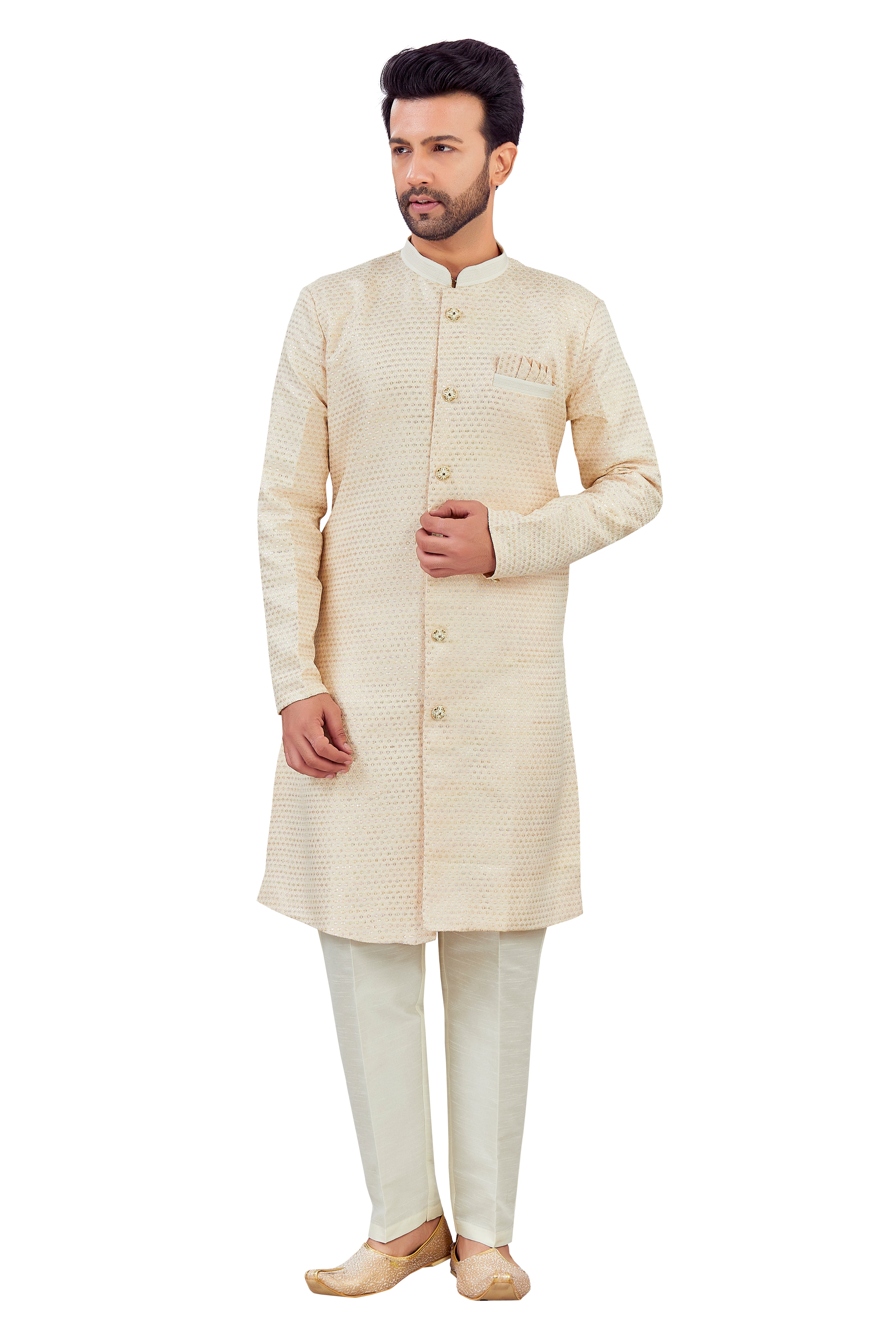 Mens Silk Kurta Set - Roop Darshan