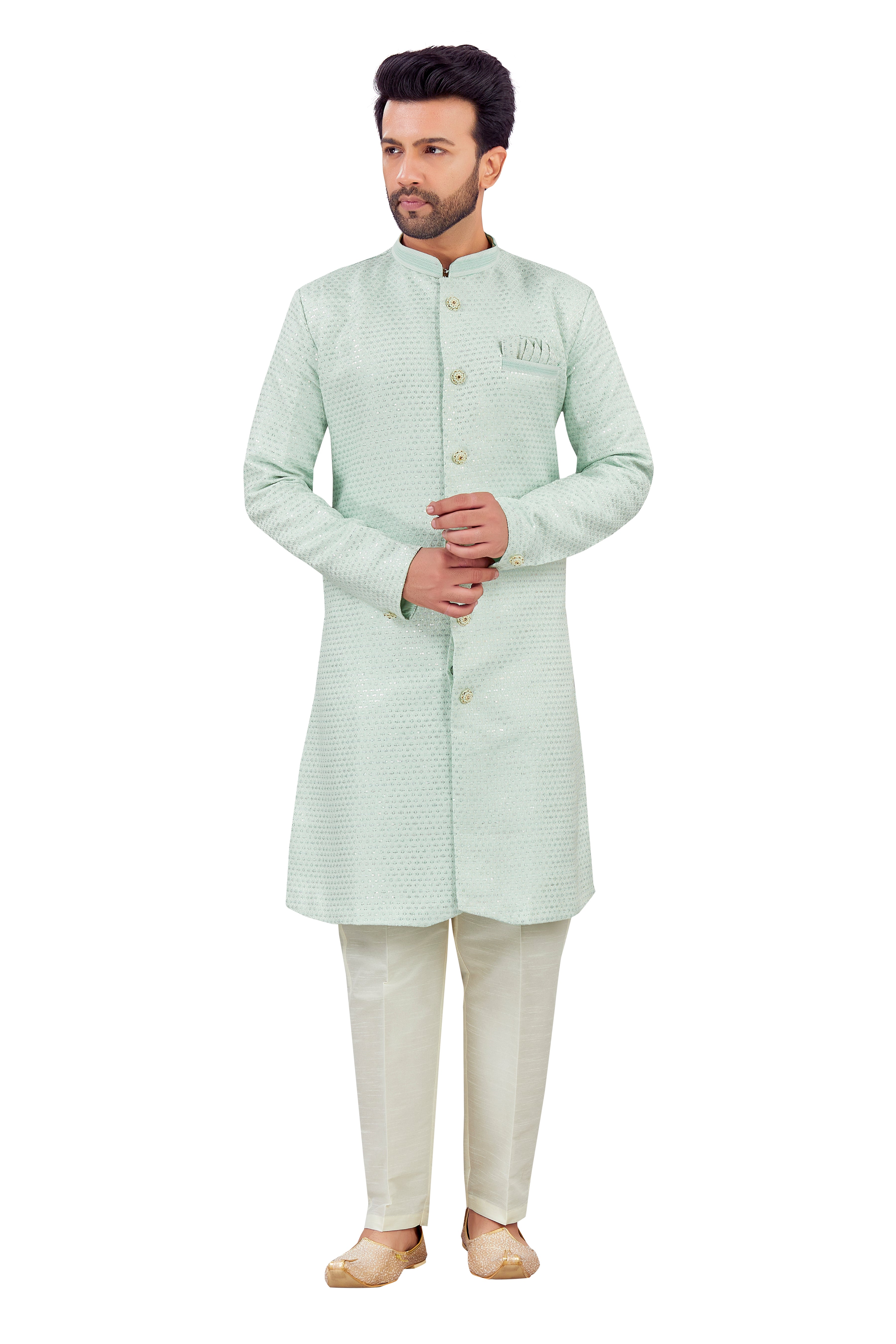 Mens Silk Kurta Set - Roop Darshan