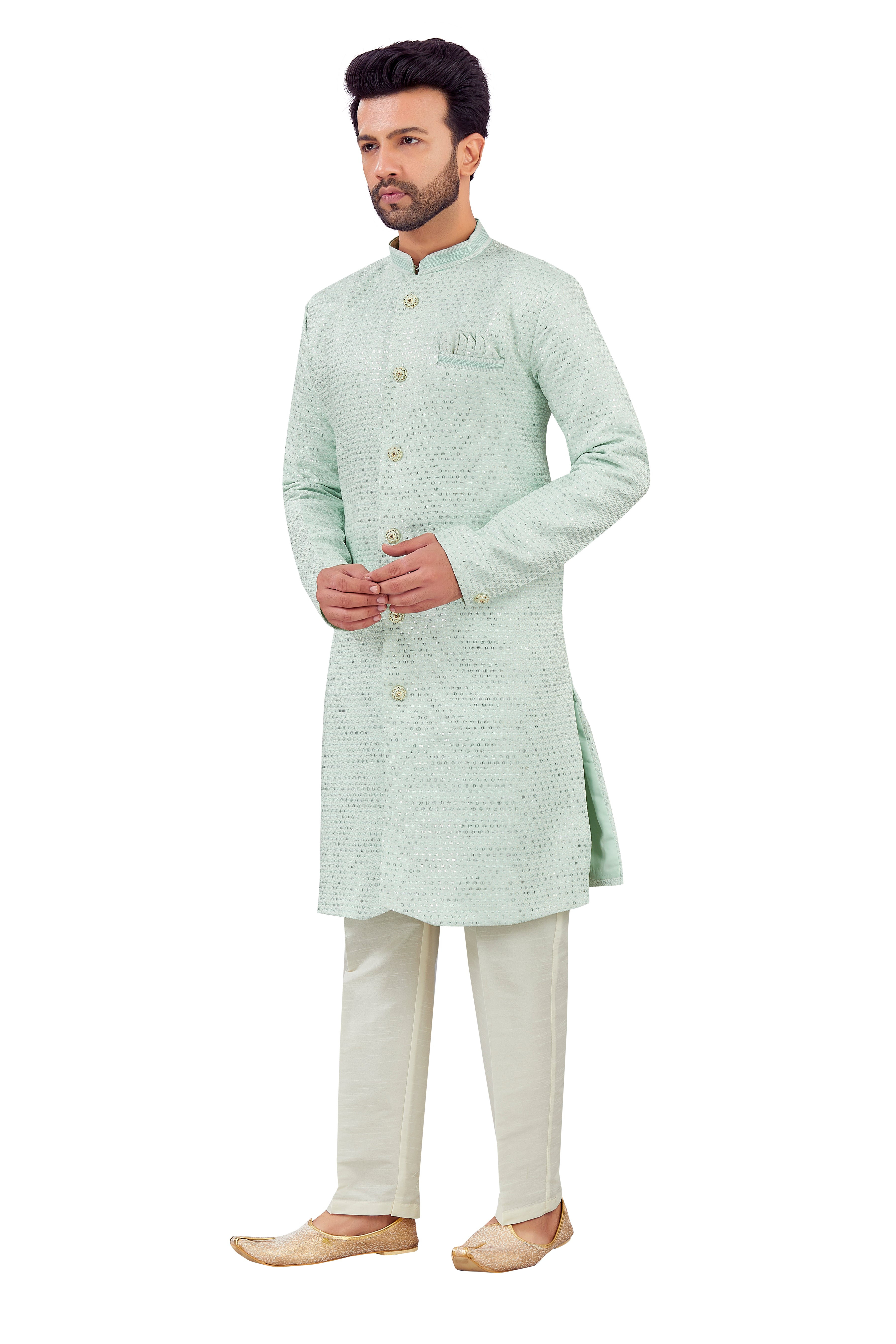 Mens Silk Kurta Set - Roop Darshan