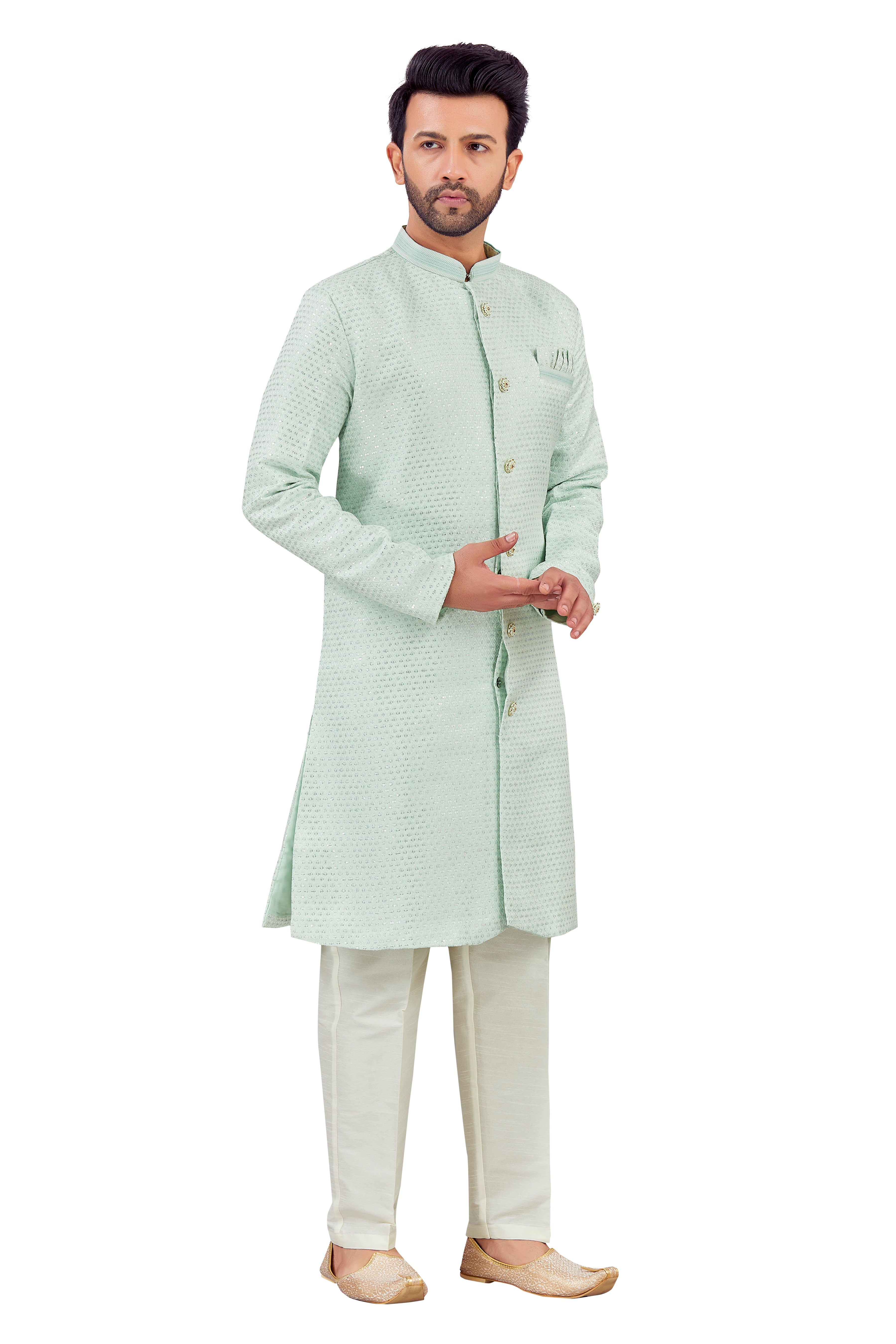 Mens Silk Kurta Set - Roop Darshan