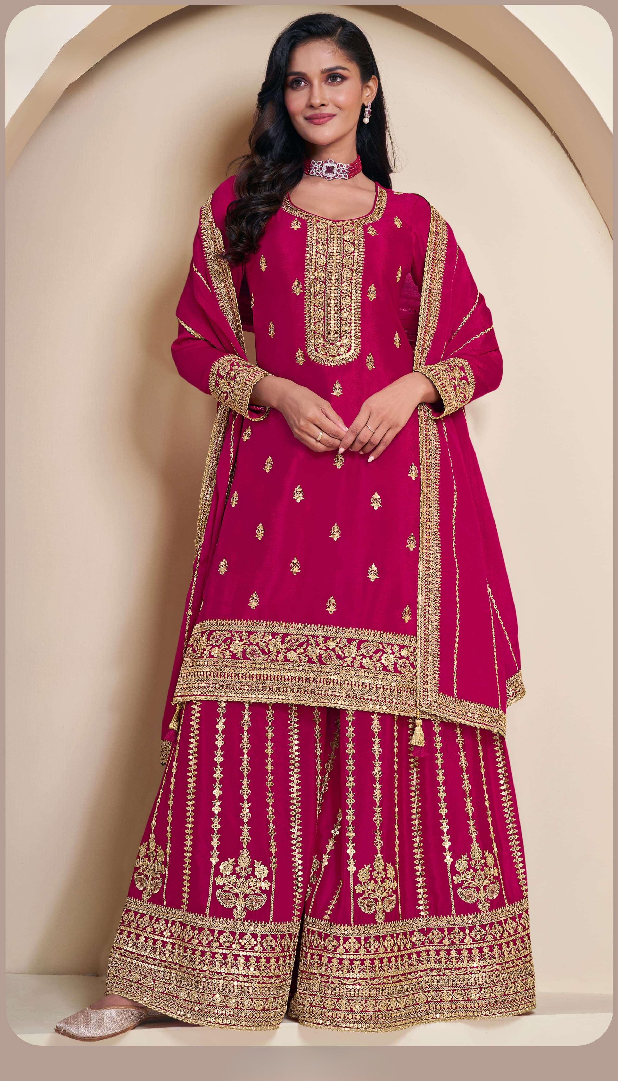 Hina Palazzo Suit - Roop Darshan