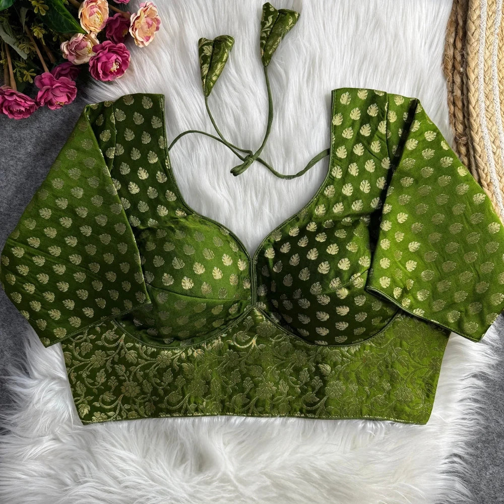 Silk Zari Work Blouse - Roop Darshan