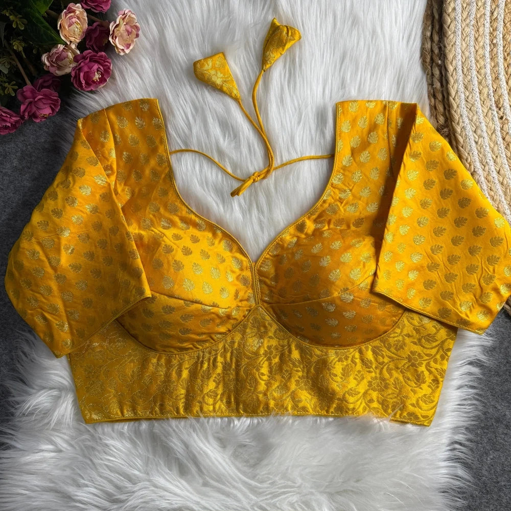 Silk Zari Work Blouse - Roop Darshan