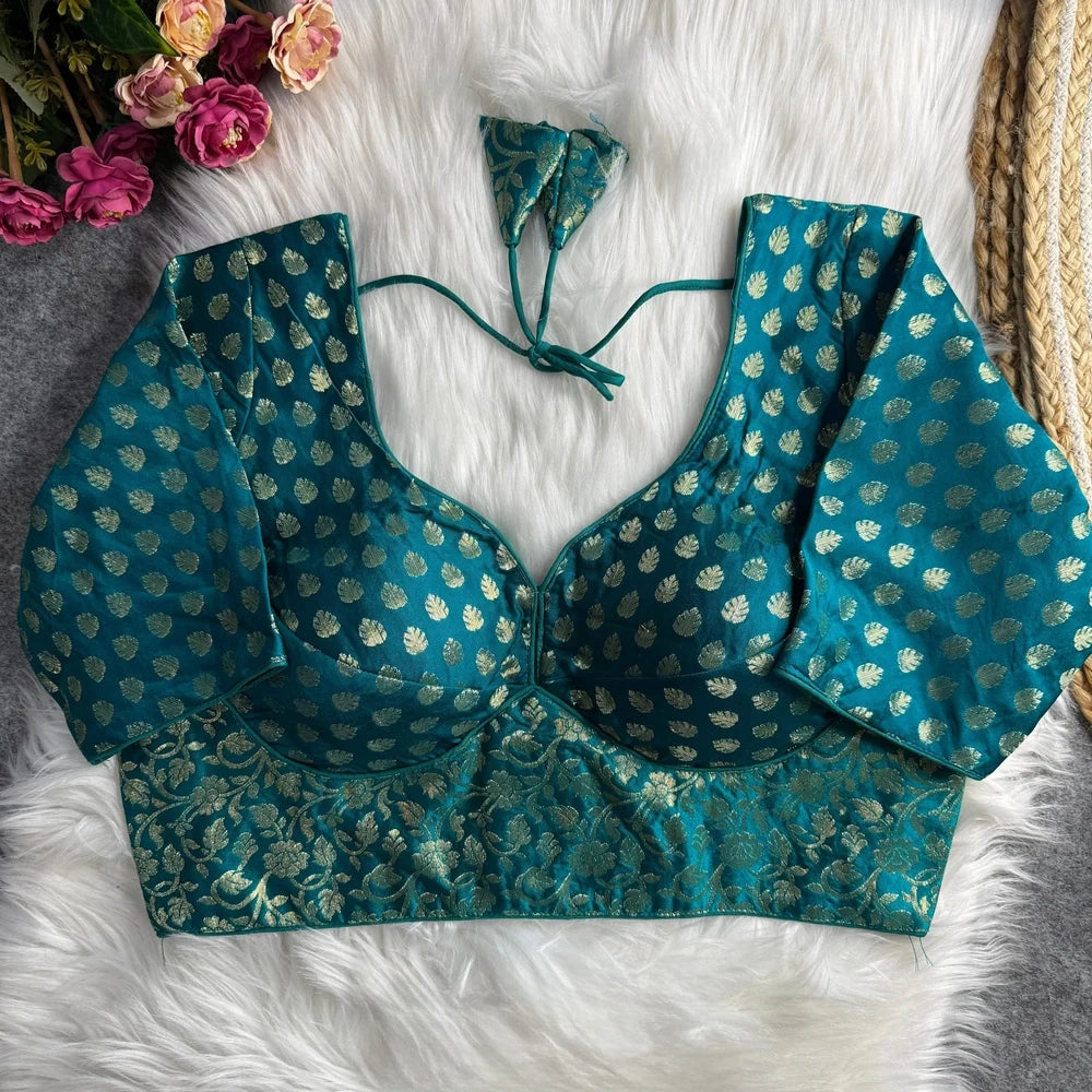 Silk Zari Work Blouse - Roop Darshan